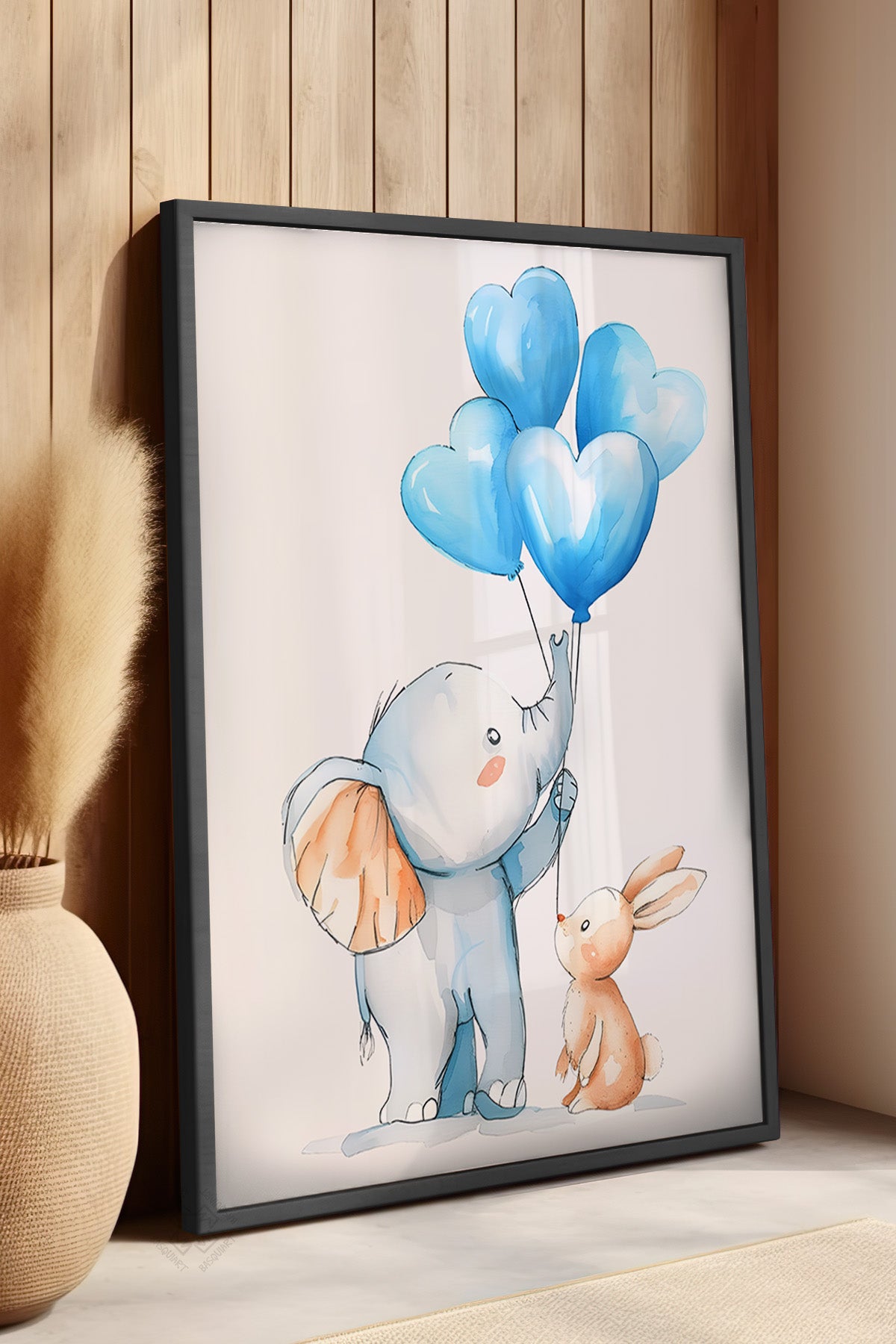 Çocuk Odası, Bebek Odası Siyah Çerçeveli Poster, Tablo No:74