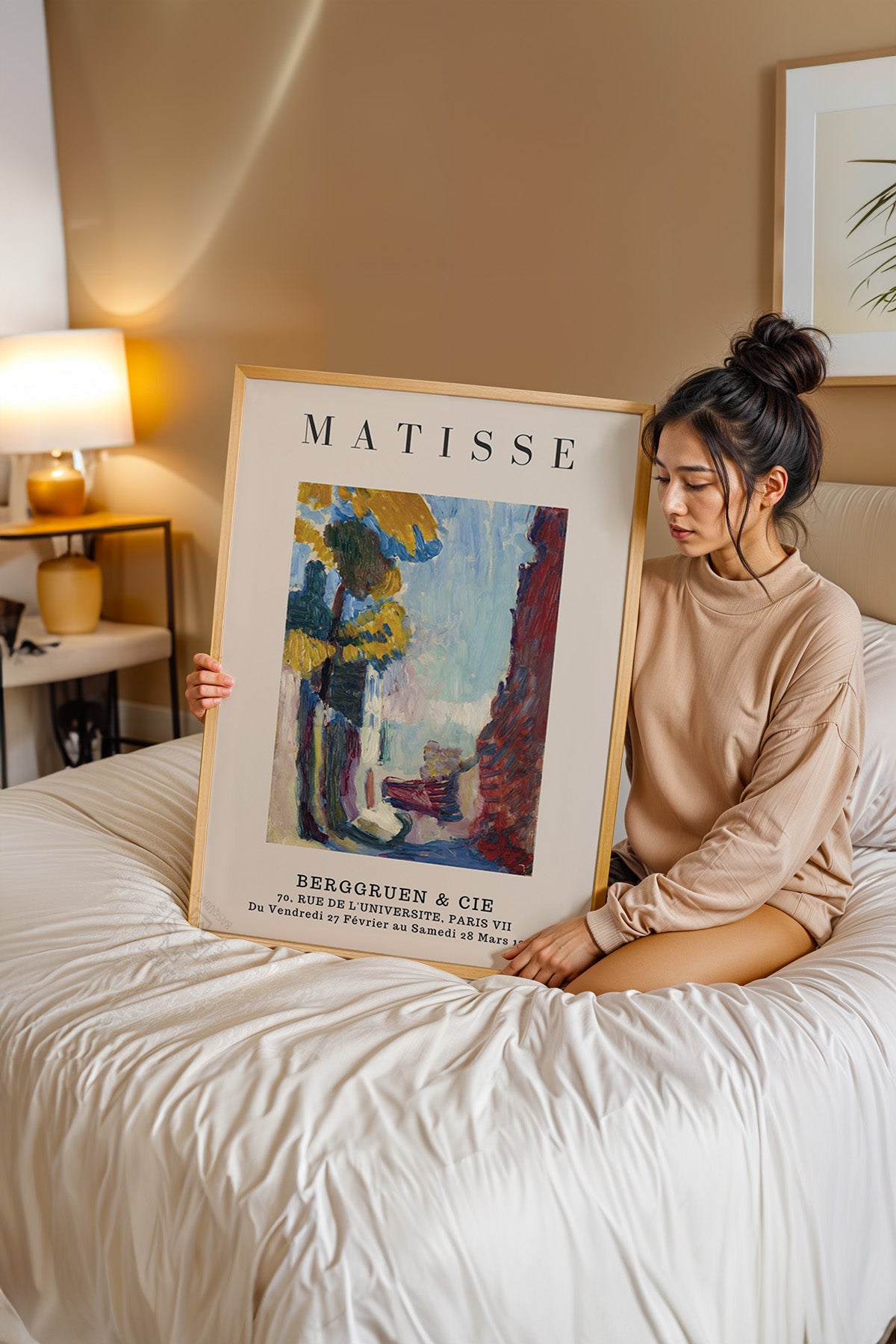 Henri Matisse Serisi Ahşap Çerçeveli Poster, Tablo Duvar Dekoru No:9