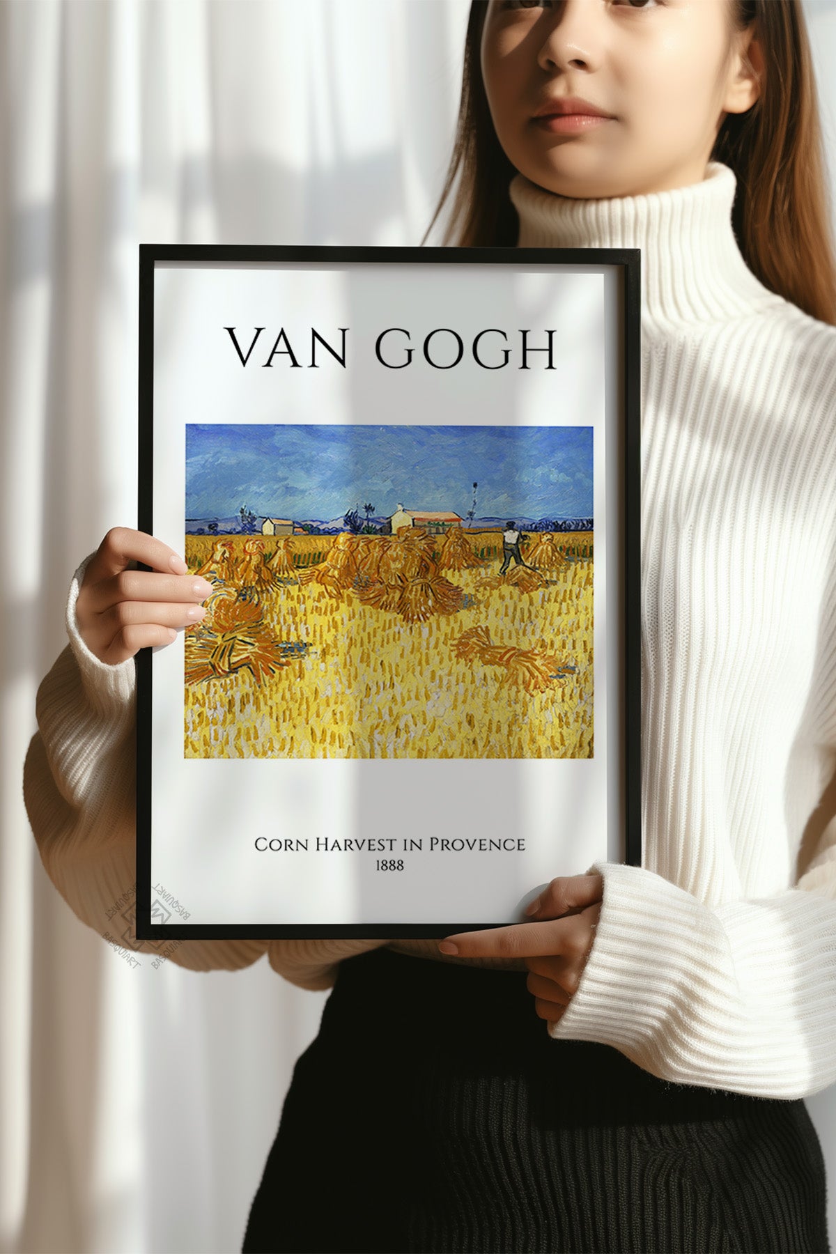 Vincent Van Gogh Serisi Siyah Çerçeveli Poster, Tablo Duvar Dekoru No:1
