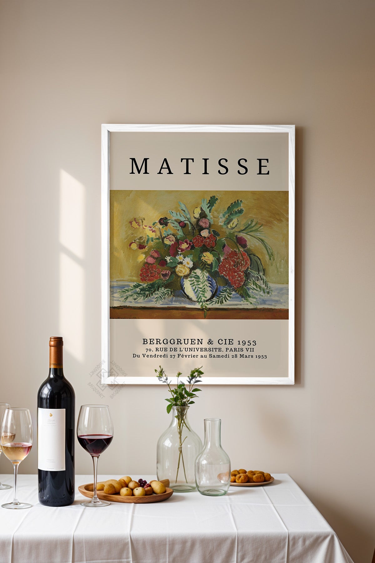 Henri Matisse Serisi Beyaz Çerçeveli Poster, Tablo Duvar Dekoru No:2