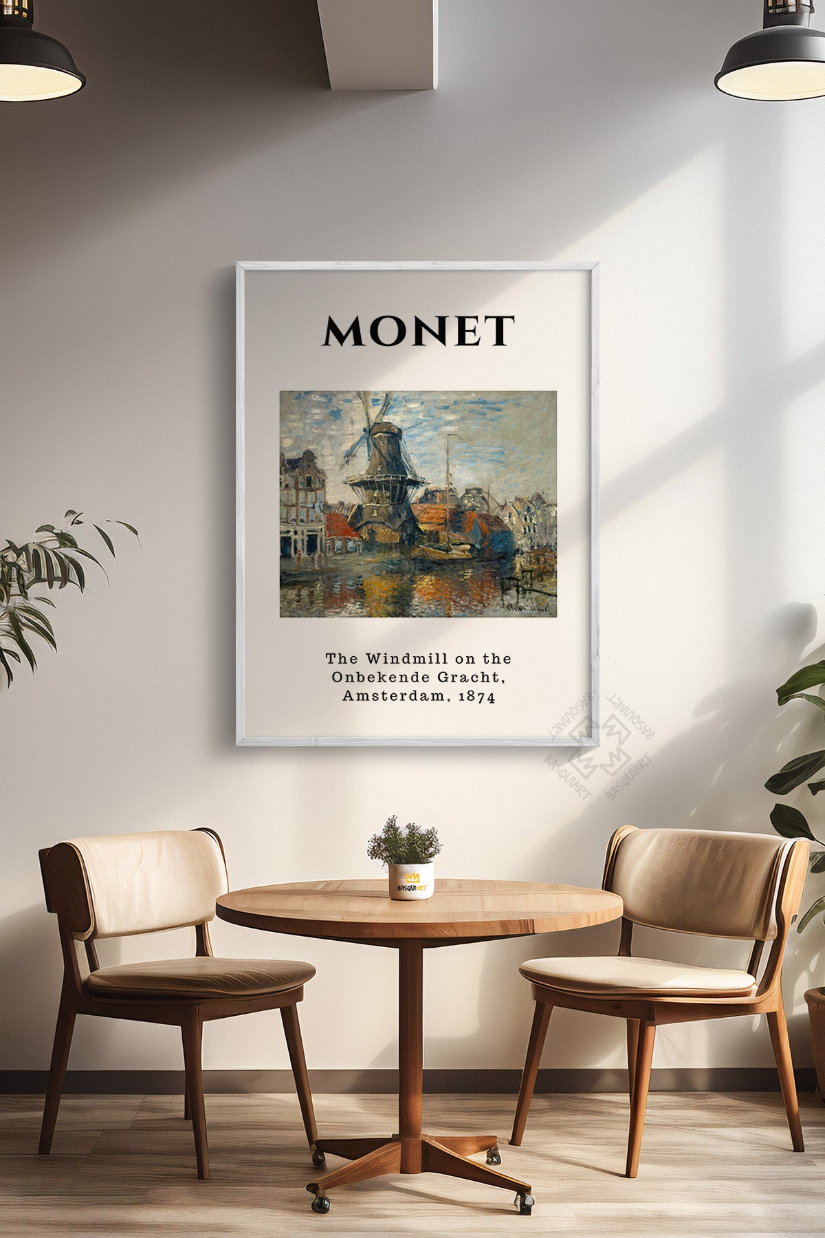 Claude Monet Serisi Beyaz Çerçeveli Poster, Tablo Duvar Dekoru No:14