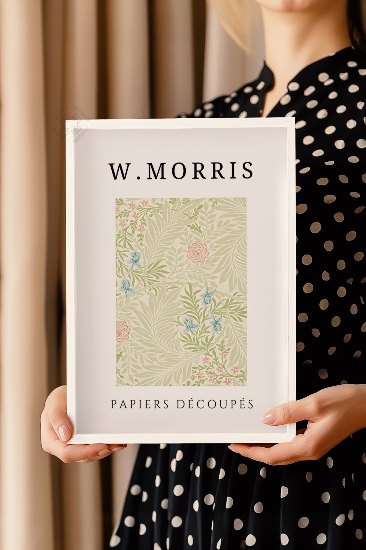 William Morris Serisi Beyaz Çerçeveli Poster, Tablo Duvar Dekoru No:23
