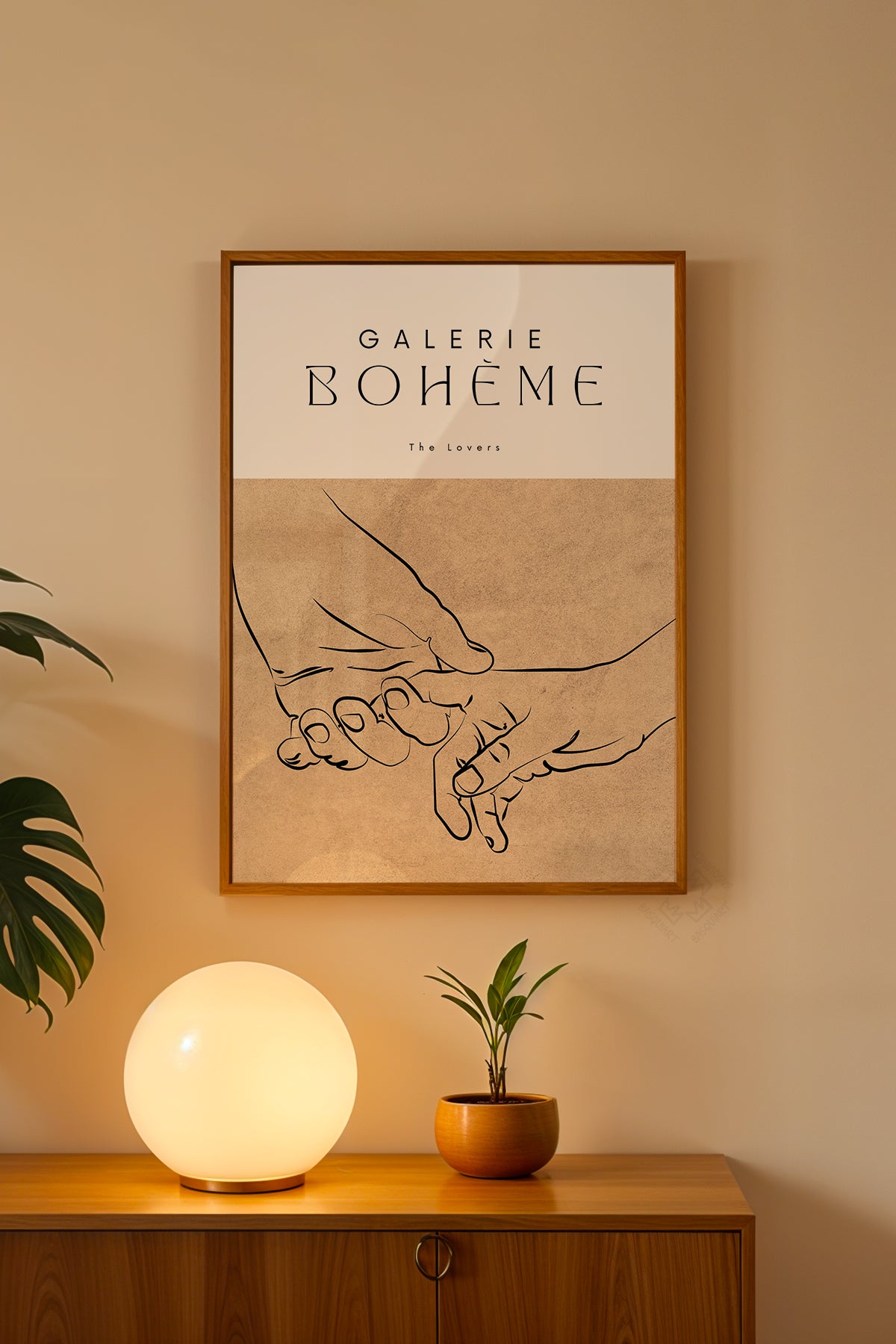 Bohemian Serisi Ahşap Çerçeveli Poster, Tablo No:70