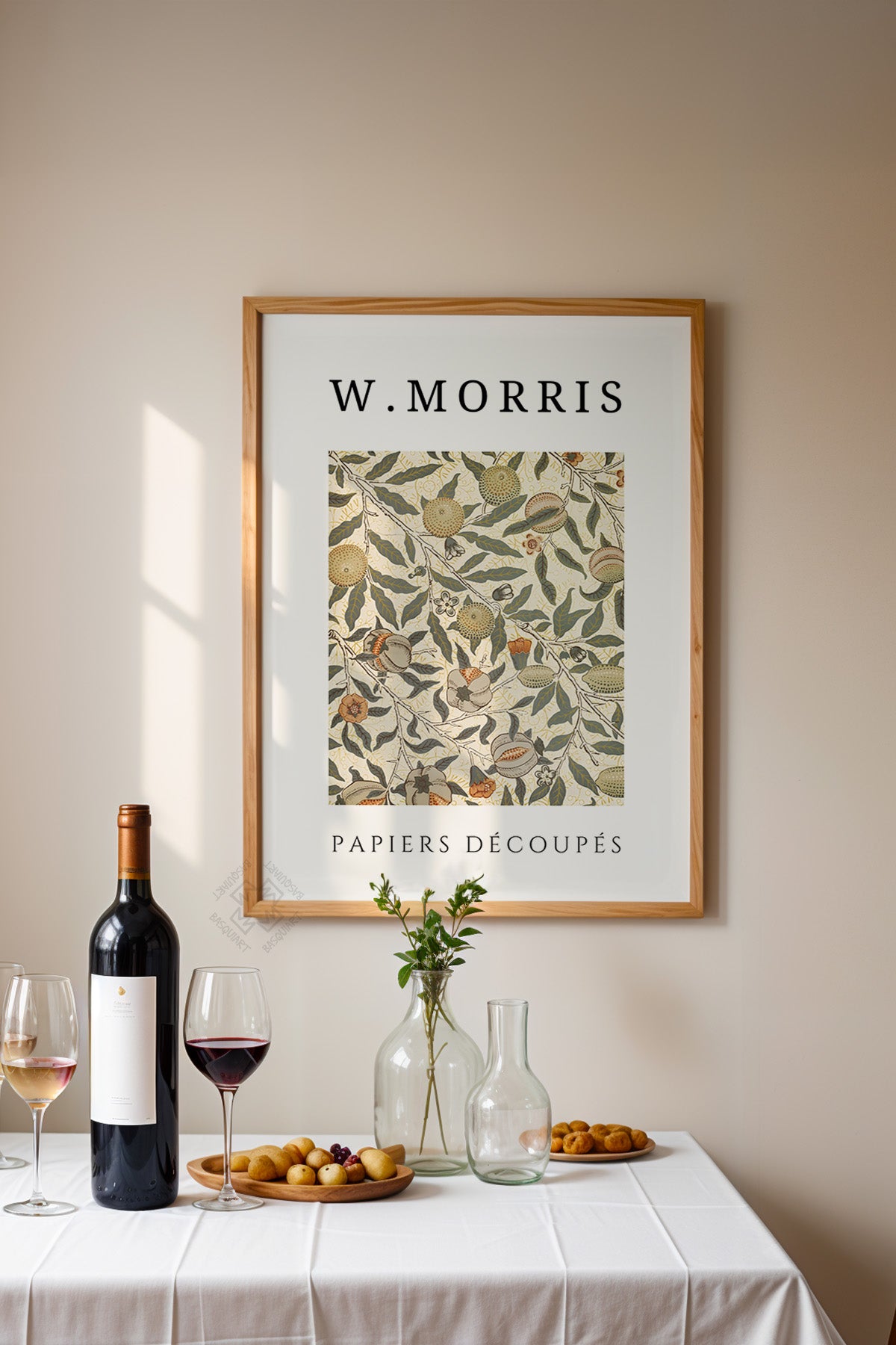William Morris Serisi Ahşap Çerçeveli Poster, Tablo Duvar Dekoru No:6