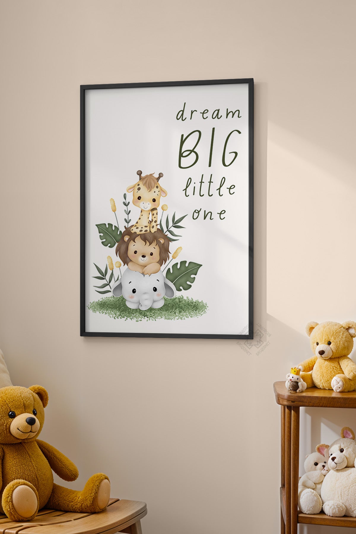 Çocuk Odası, Bebek Odası Siyah Çerçeveli Poster, Tablo No:93