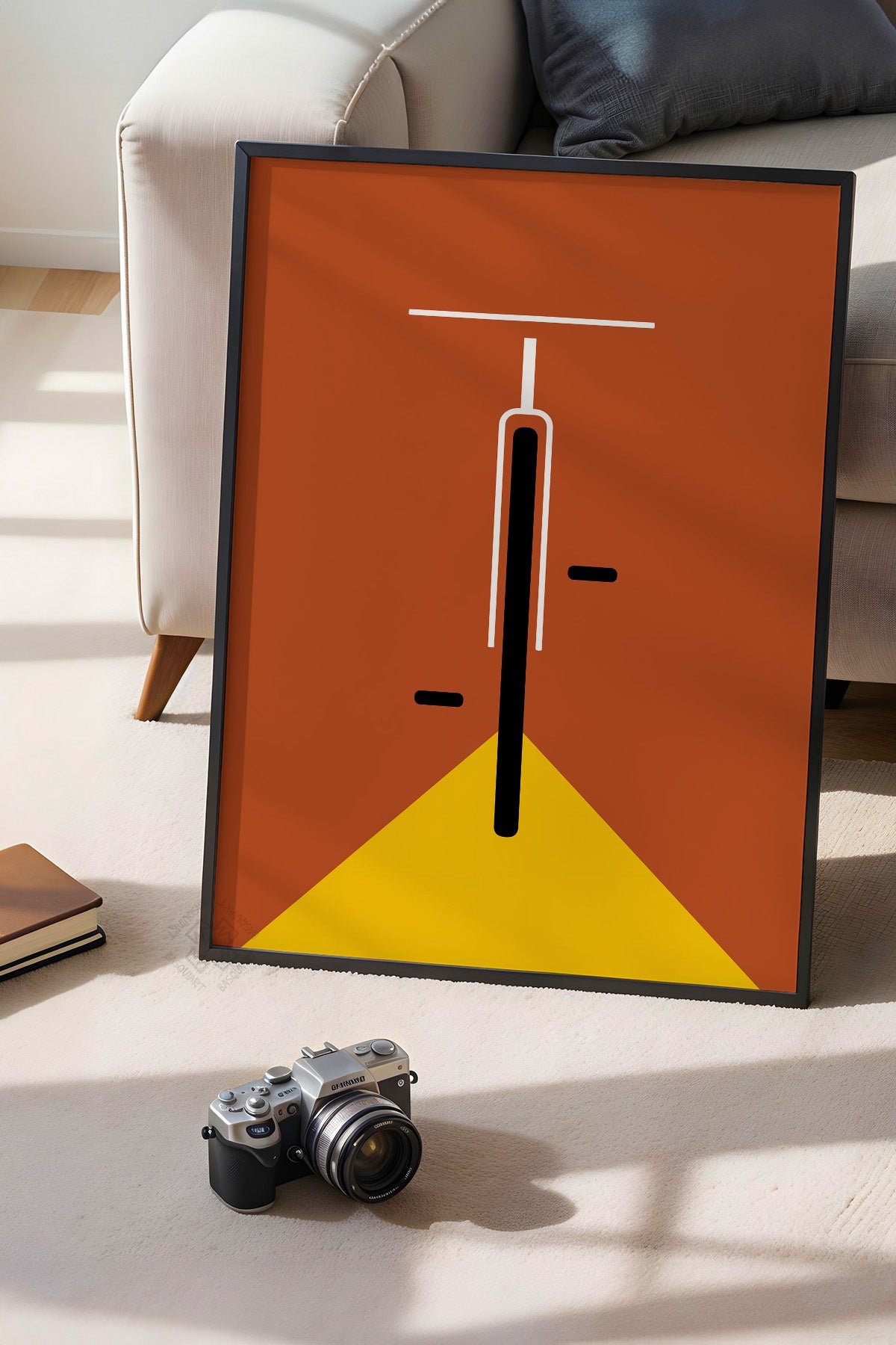 Bauhaus Serisi Siyah Çerçeveli Poster, Tablo No:57