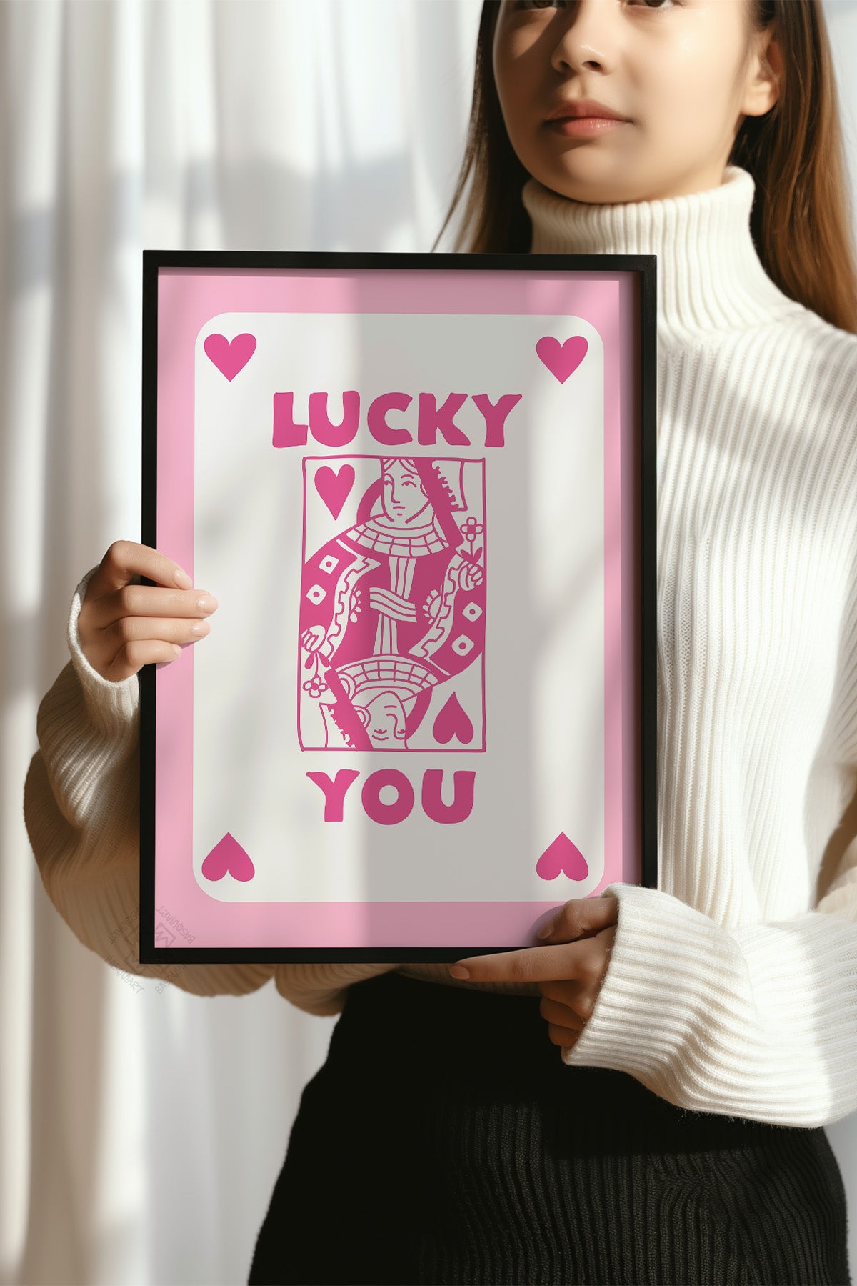 Lucky You Serisi Siyah Çerçeveli Poster, Tablo Duvar Dekoru No:42