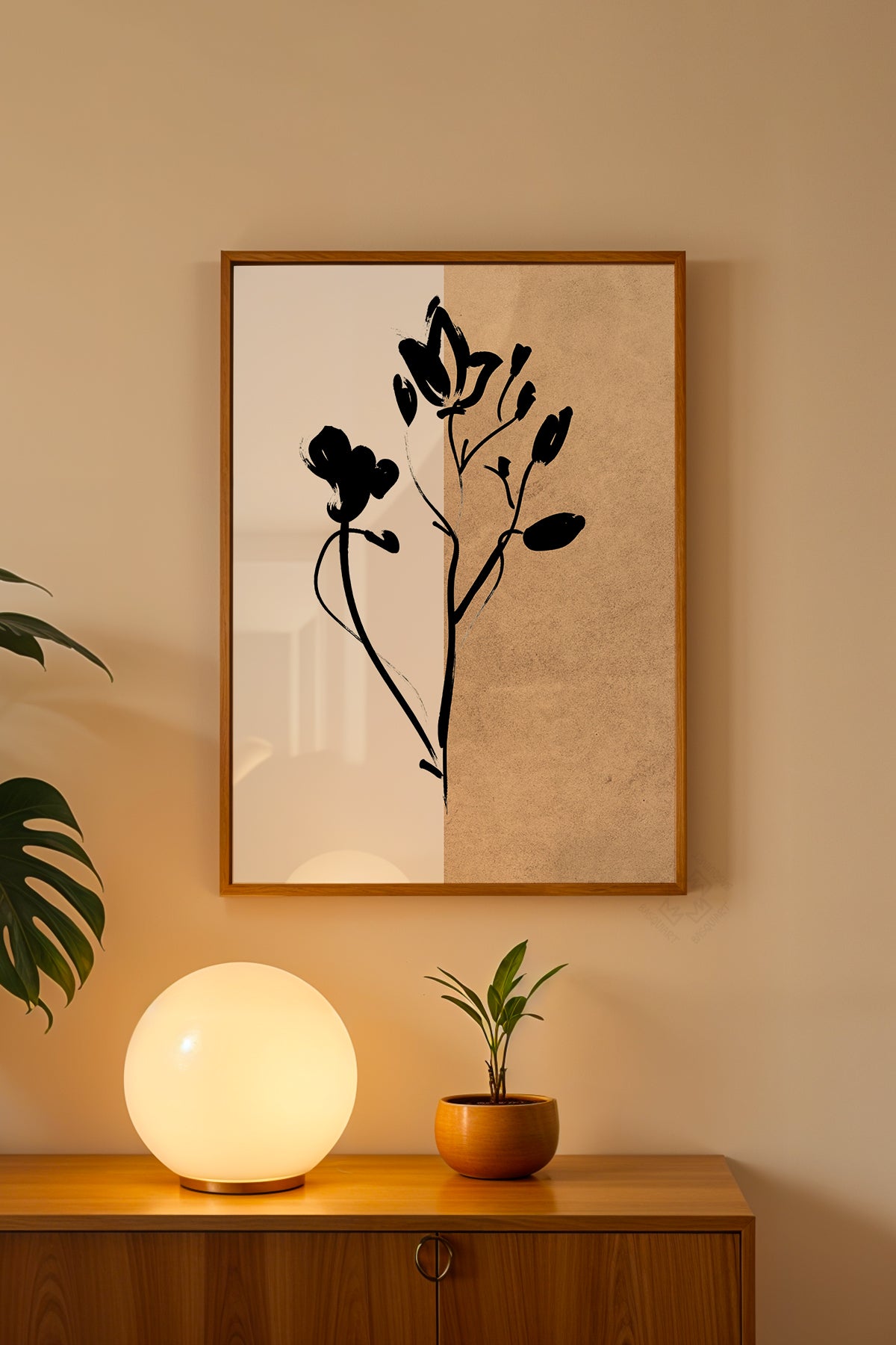 Bohemian Serisi Ahşap Çerçeveli Poster, Tablo No:132
