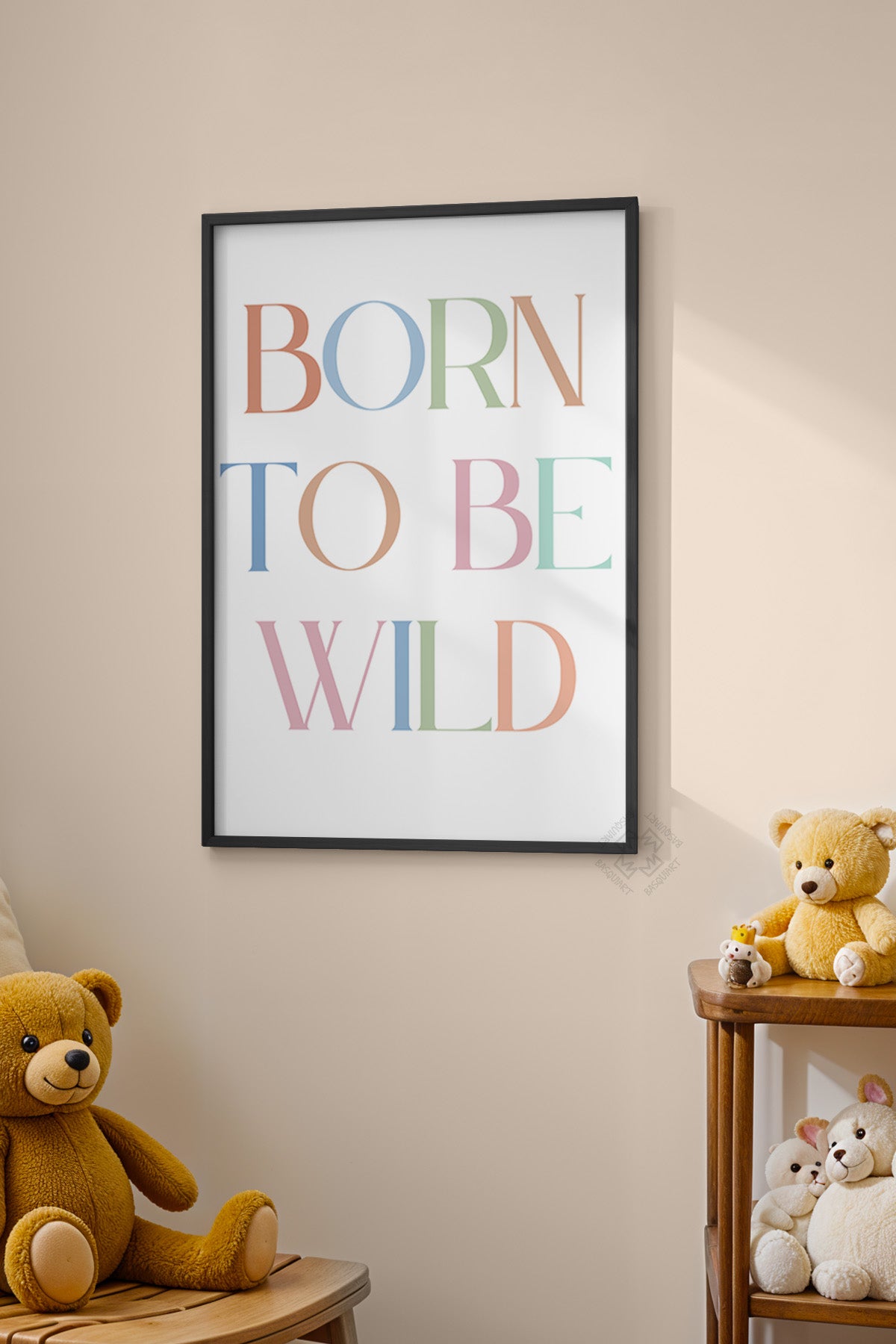 Çocuk Odası, Bebek Odası Siyah Çerçeveli Poster, Tablo No:20