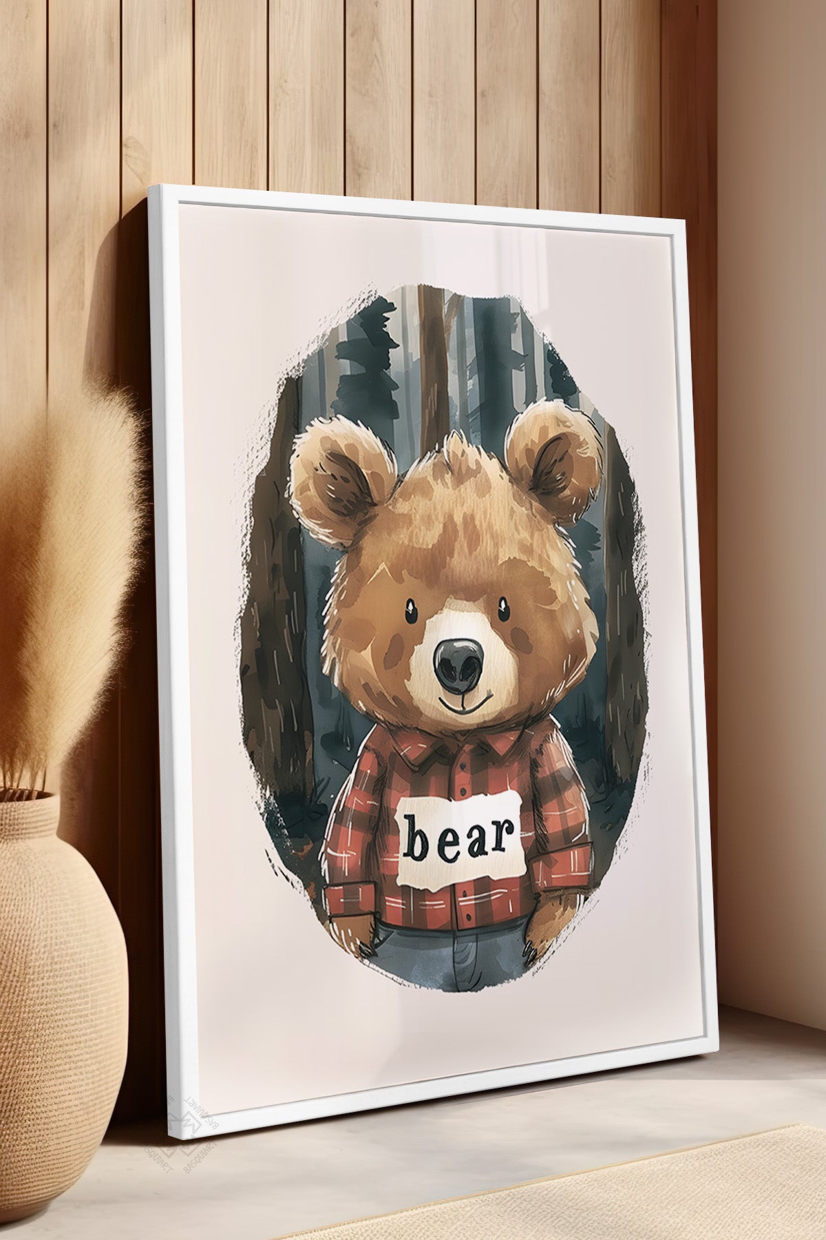 Çocuk Odası, Bebek Odası Beyaz Çerçeveli Poster, Tablo No:70