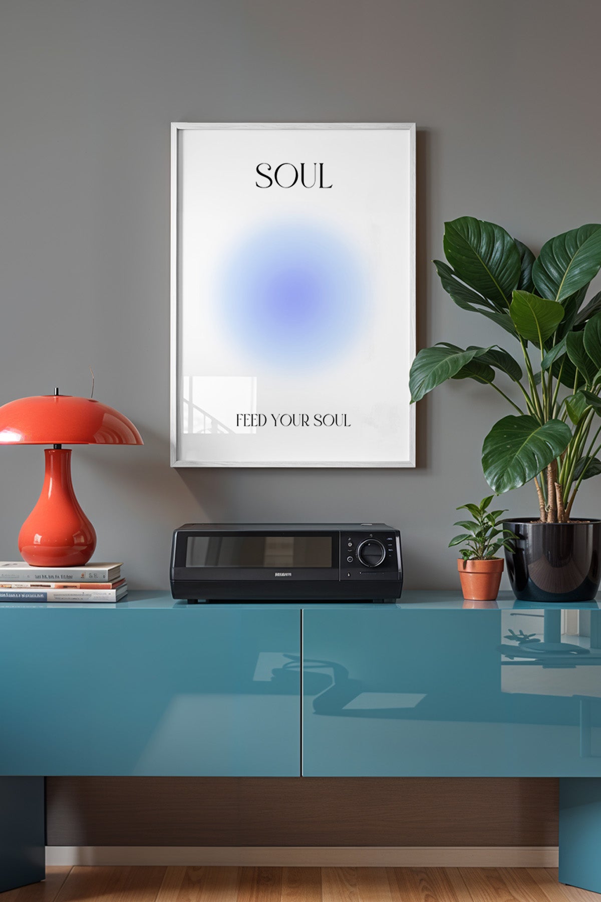 Aura Serisi Beyaz Çerçeveli Poster, Tablo No:156