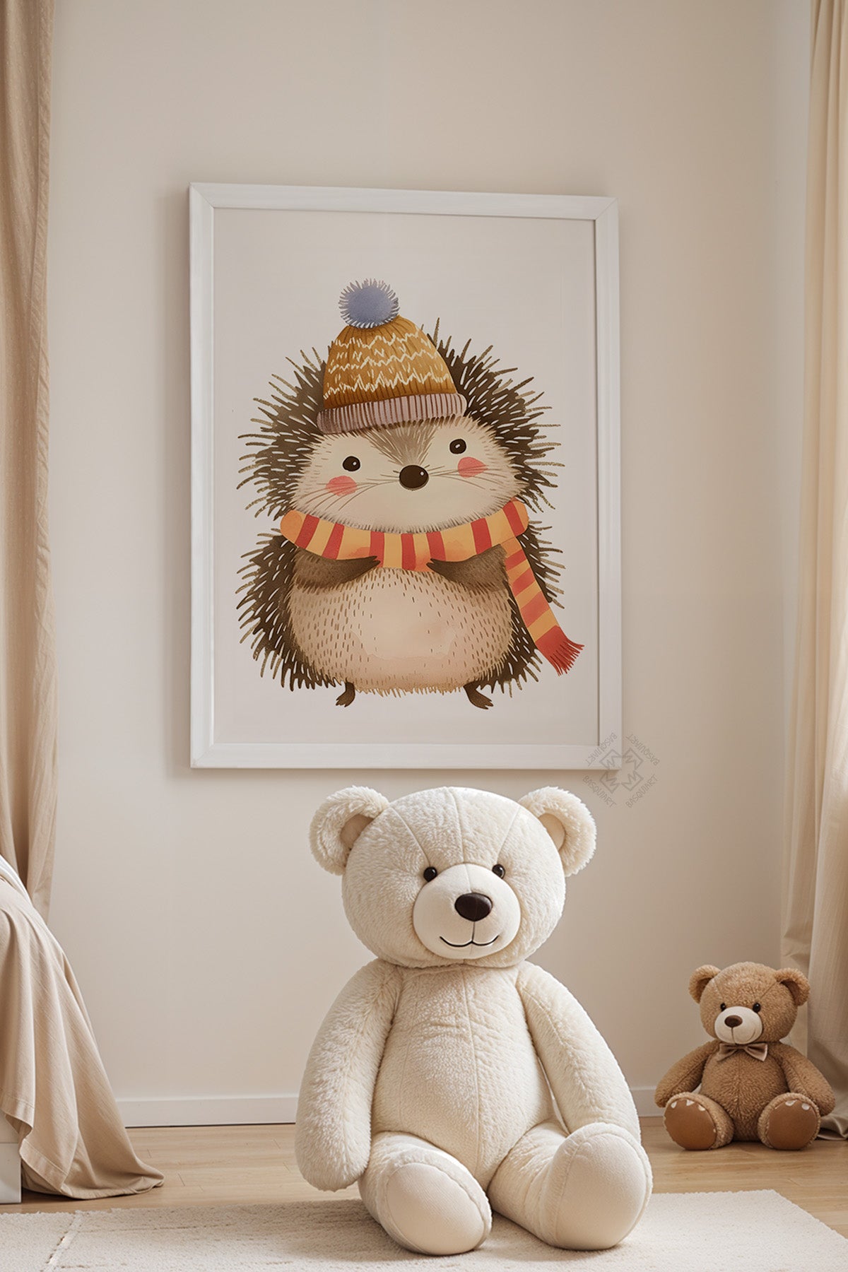 Çocuk Odası, Bebek Odası Beyaz Çerçeveli Poster, Tablo No:79