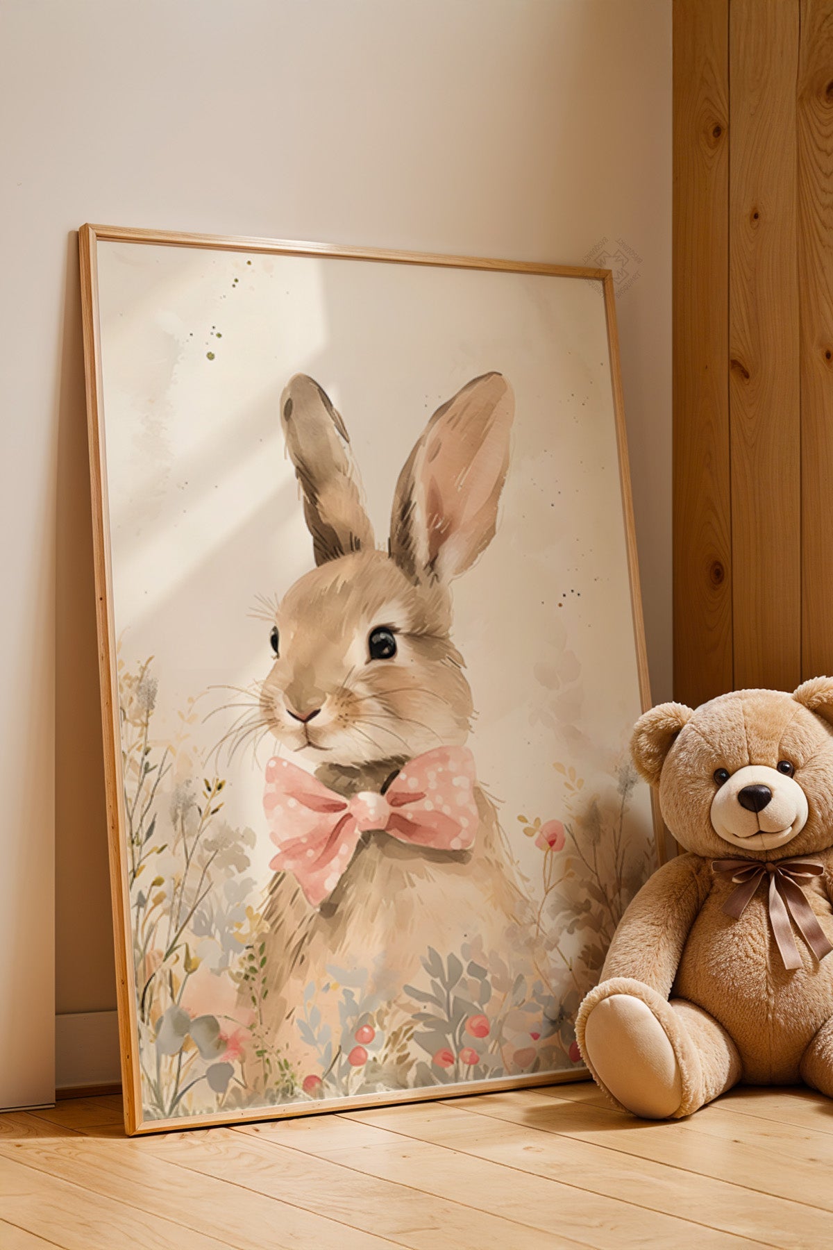 Çocuk Odası, Bebek Odası Ahşap Çerçeveli Poster, Tablo No:92