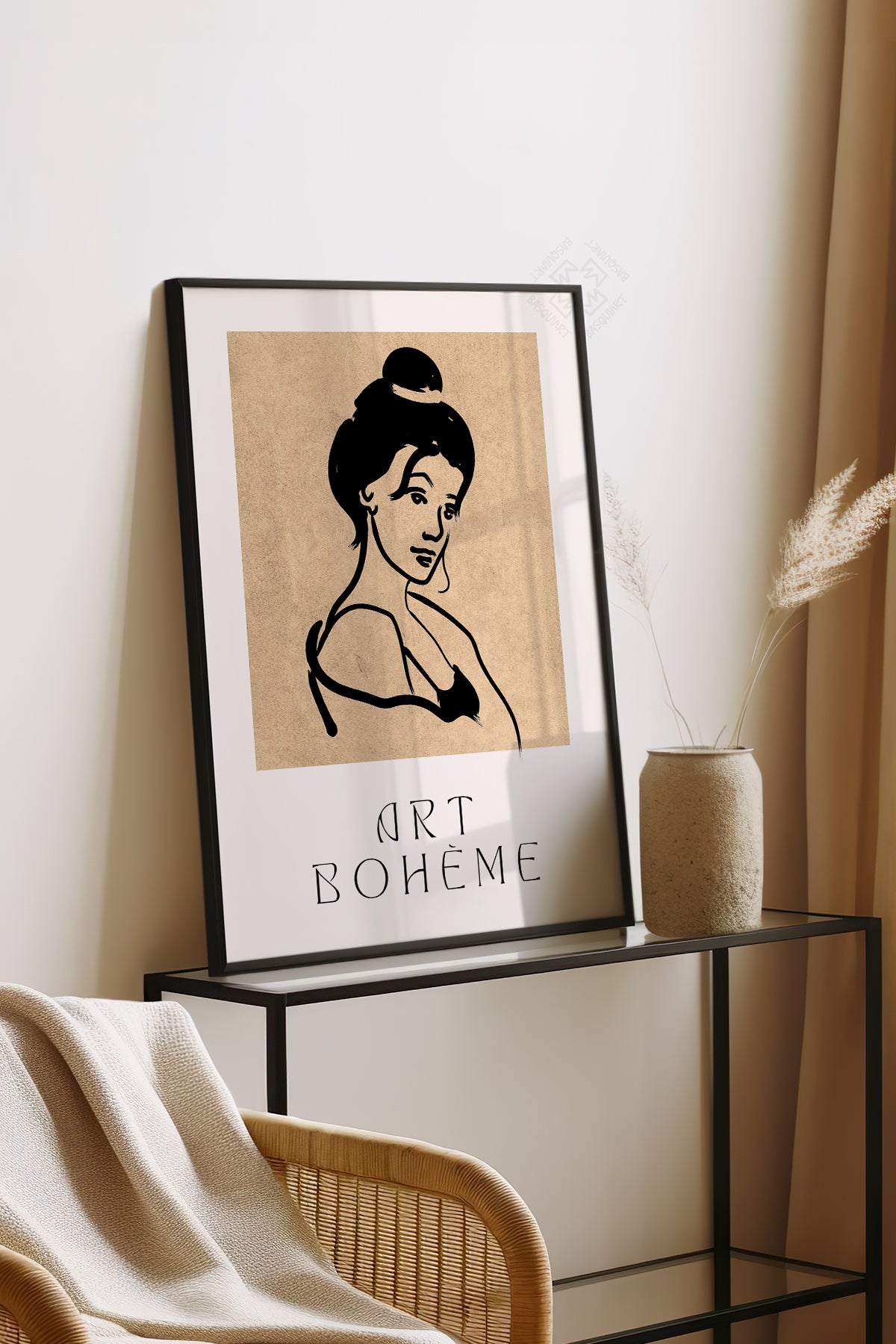 Bohemian Serisi Siyah Çerçeveli Poster, Tablo No:94