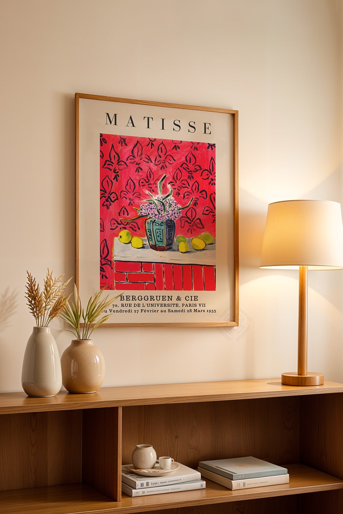 Henri Matisse Serisi Ahşap Çerçeveli Poster, Tablo Duvar Dekoru No:11