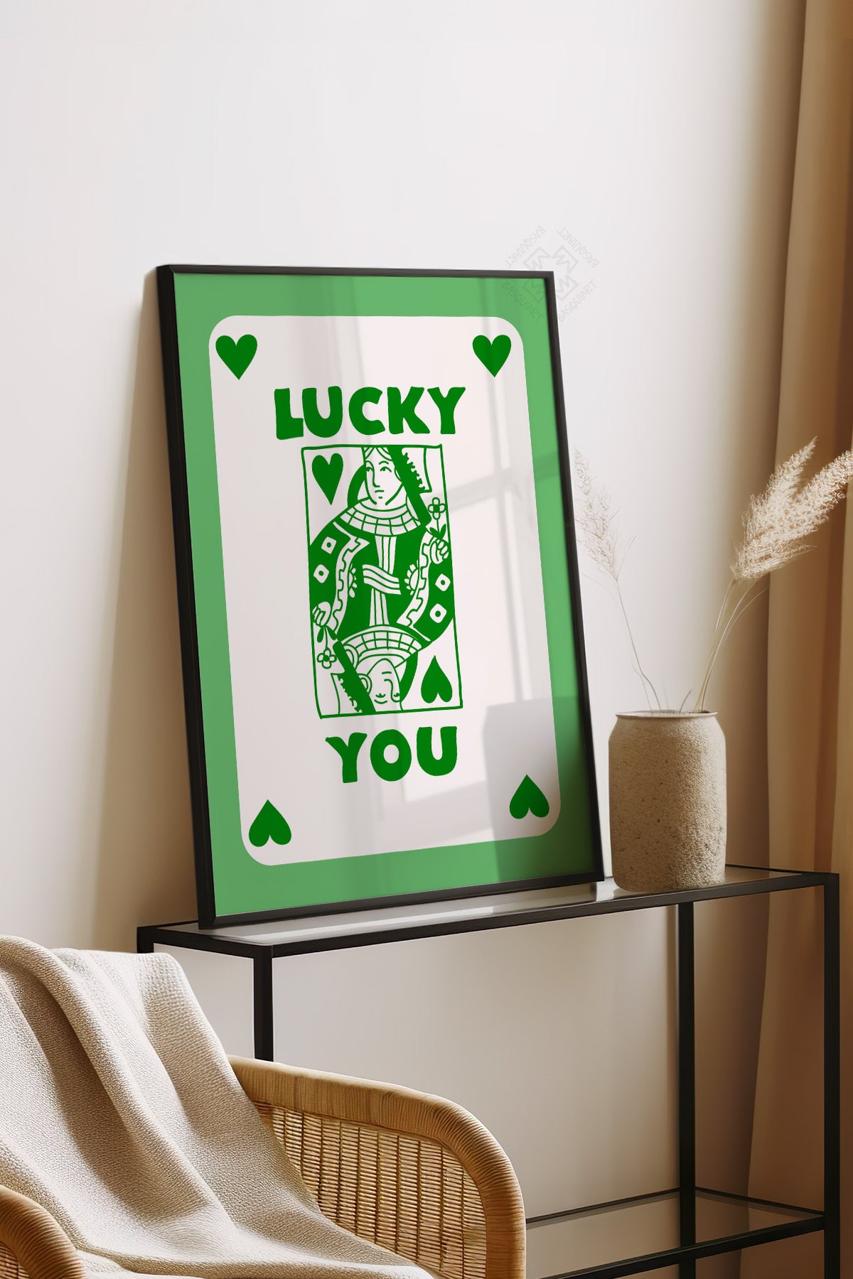 Lucky You Serisi Siyah Çerçeveli Poster, Tablo Duvar Dekoru No:127