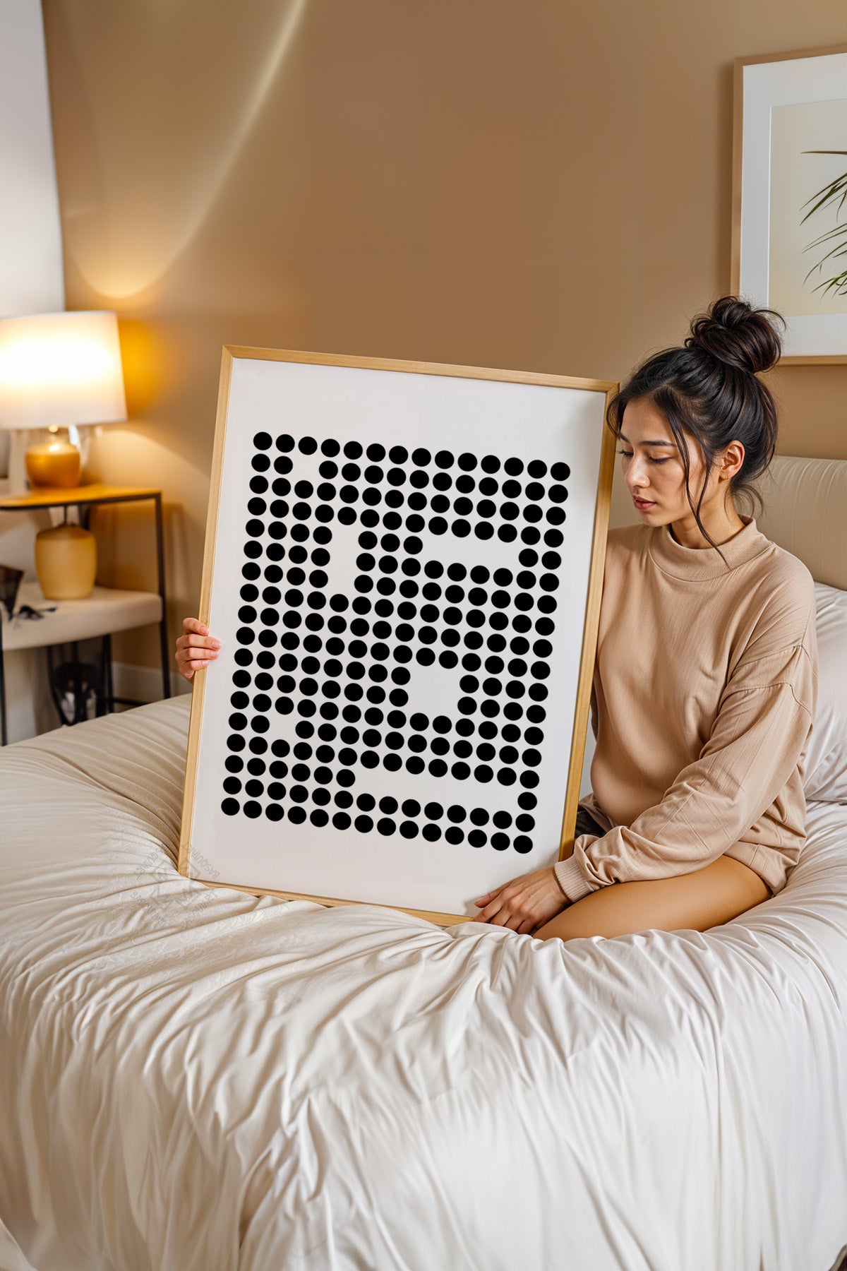 Bauhaus Serisi Ahşap Çerçeveli Poster, Tablo No:45