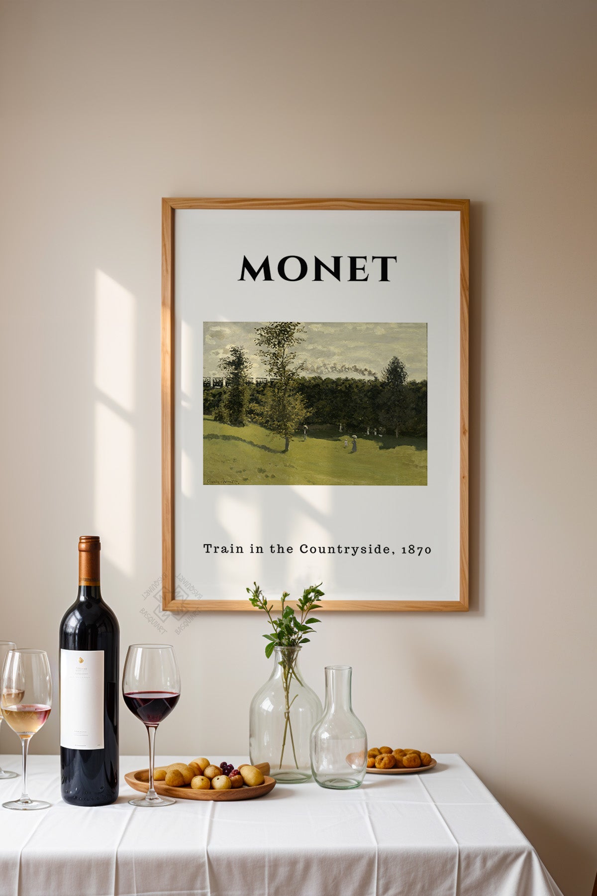 Claude Monet Serisi Ahşap Çerçeveli Poster, Tablo Duvar Dekoru No:15