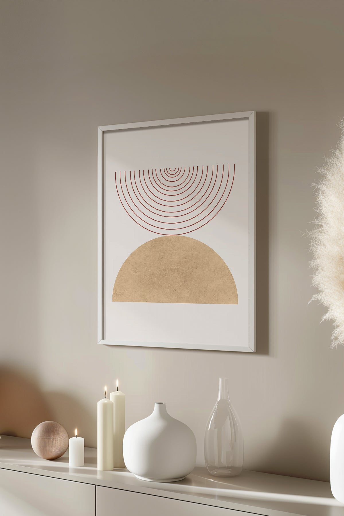 Bohemian Serisi Beyaz Çerçeveli Poster, Tablo No:7