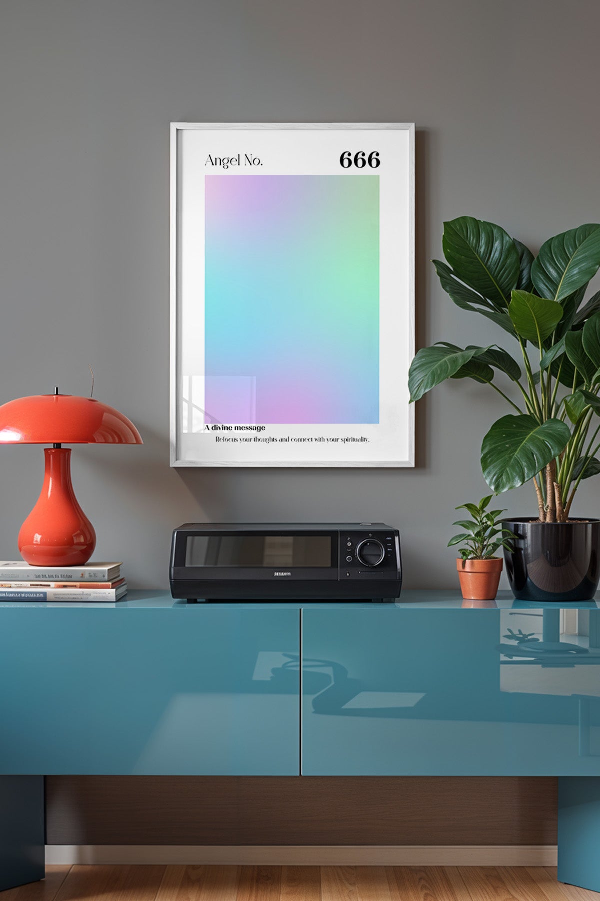 Aura Serisi Beyaz Çerçeveli Poster, Tablo No:72