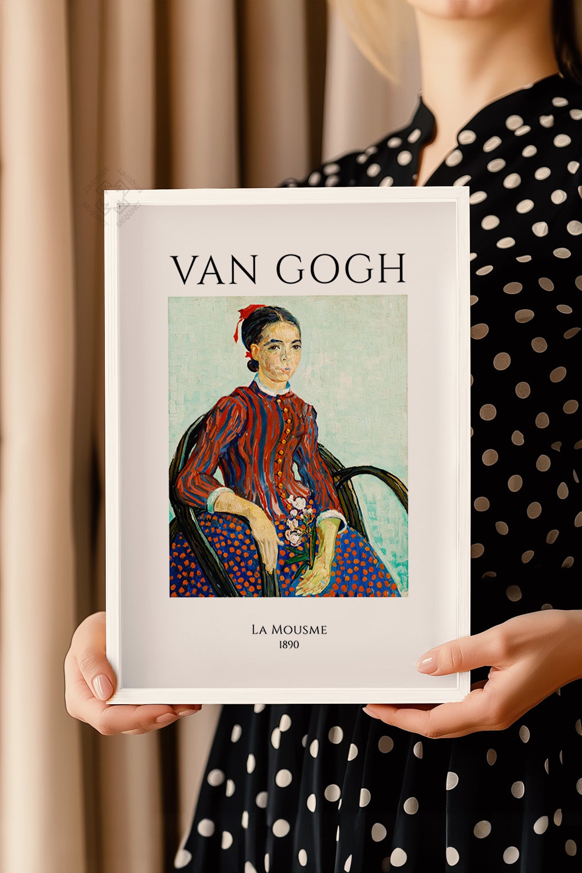 Vincent Van Gogh Serisi Beyaz Çerçeveli Poster, Tablo Duvar Dekoru No:15