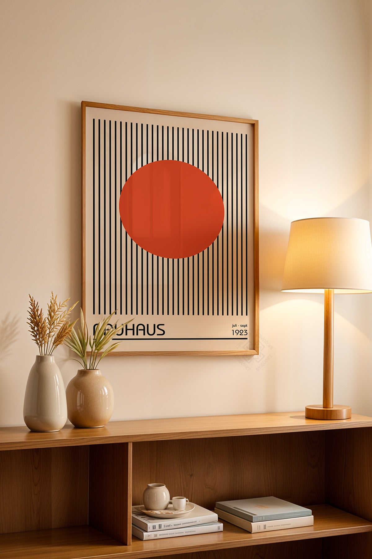 Bauhaus Serisi Ahşap Çerçeveli Poster, Tablo No:28