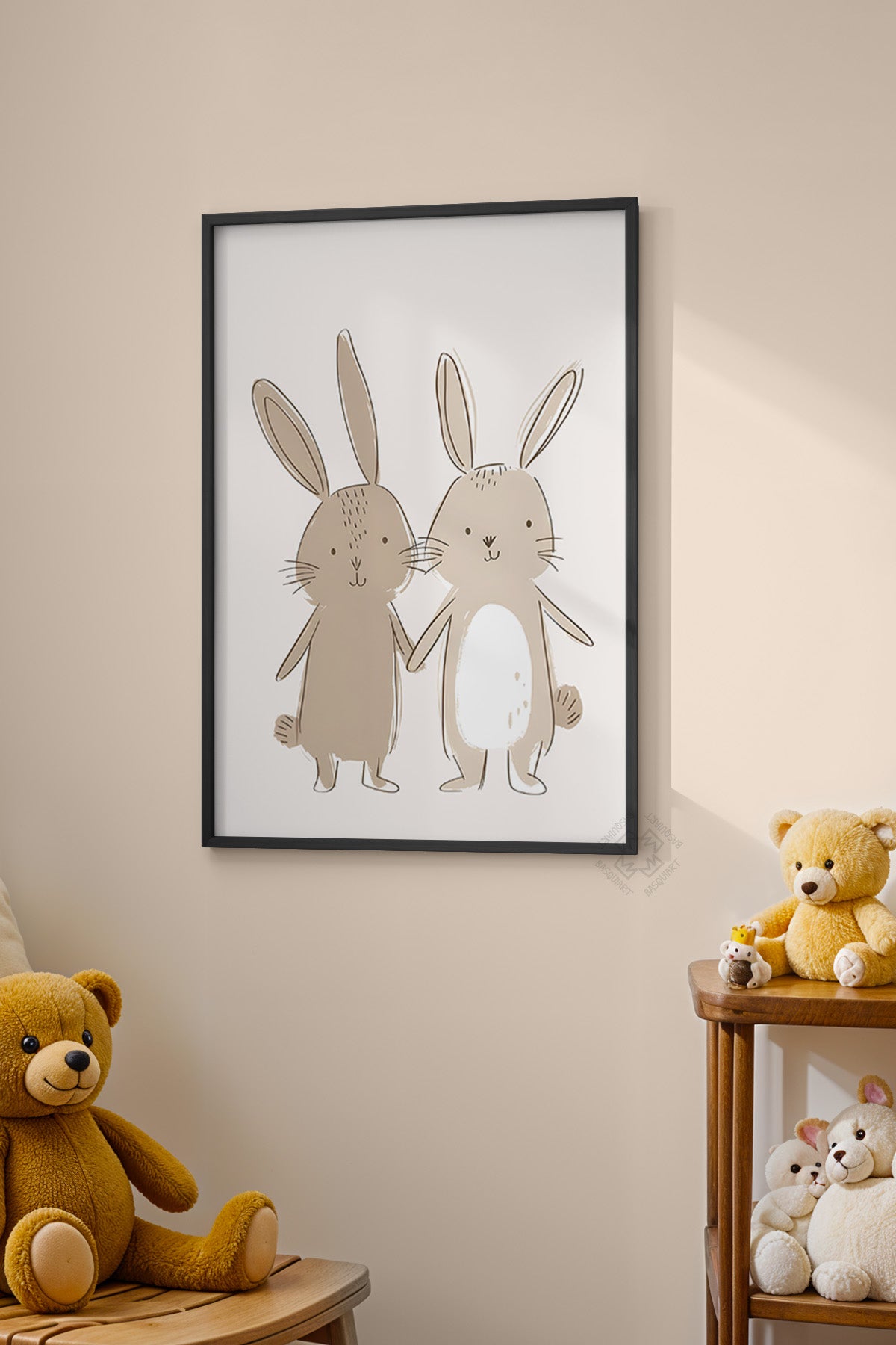 Çocuk Odası, Bebek Odası Siyah Çerçeveli Poster, Tablo No:82