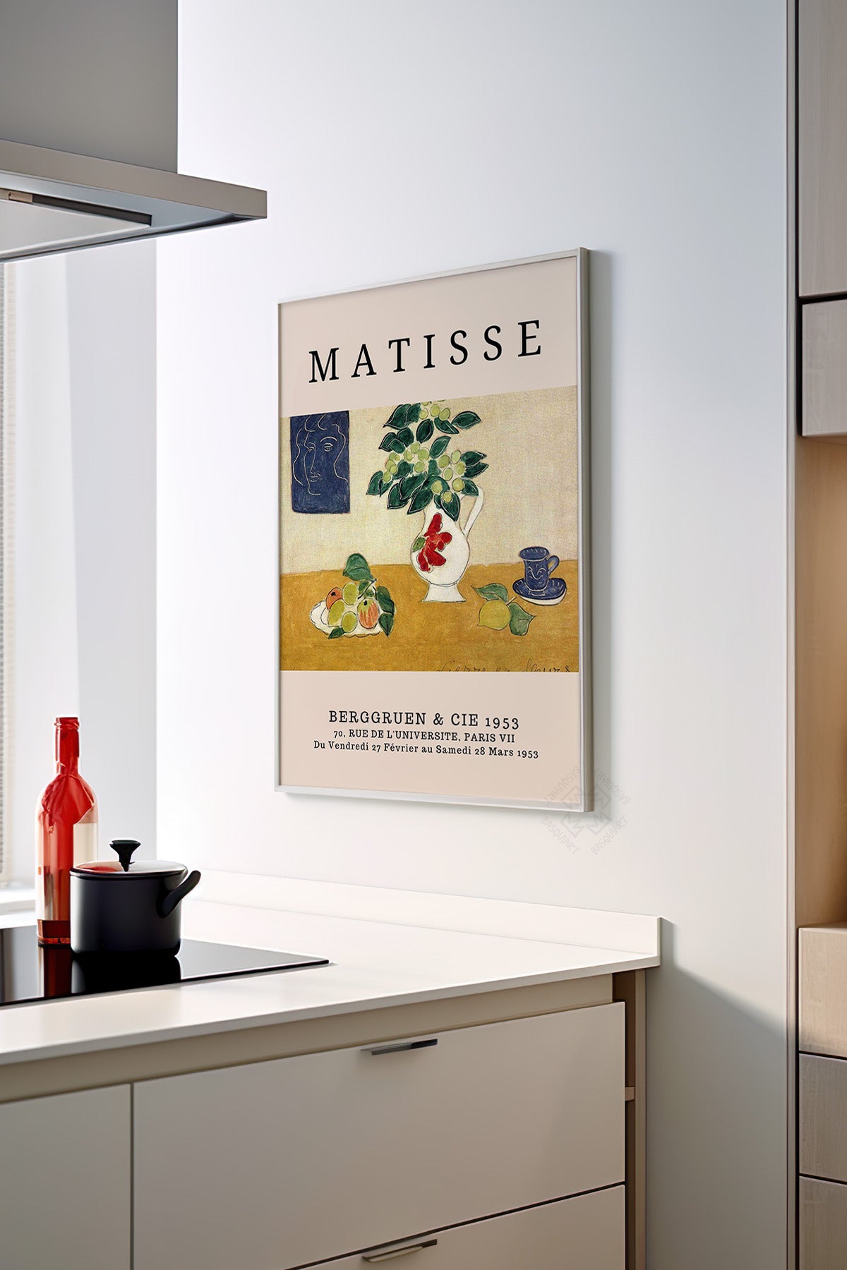 Henri Matisse Serisi Beyaz Çerçeveli Poster, Tablo Duvar Dekoru No:6