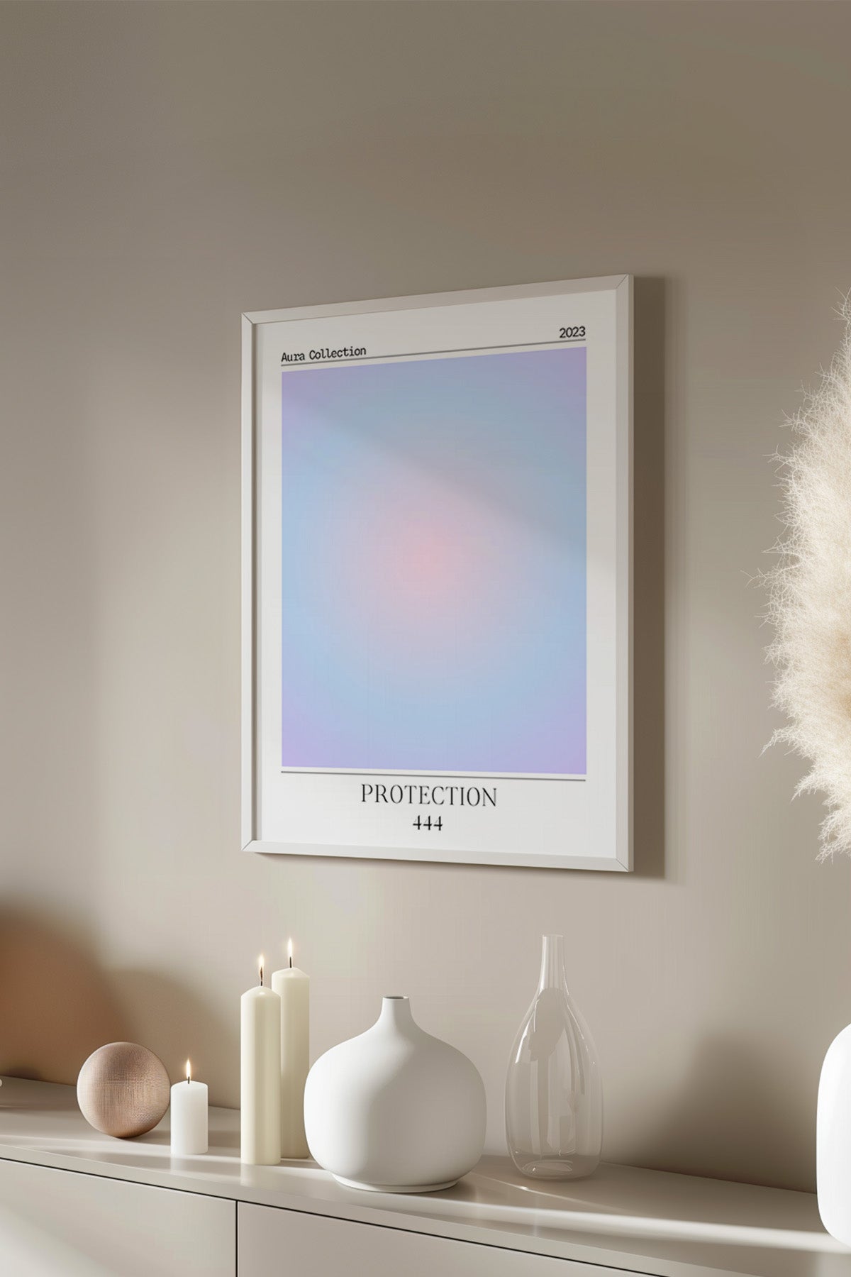 Aura Serisi Beyaz Çerçeveli Poster, Tablo No:192