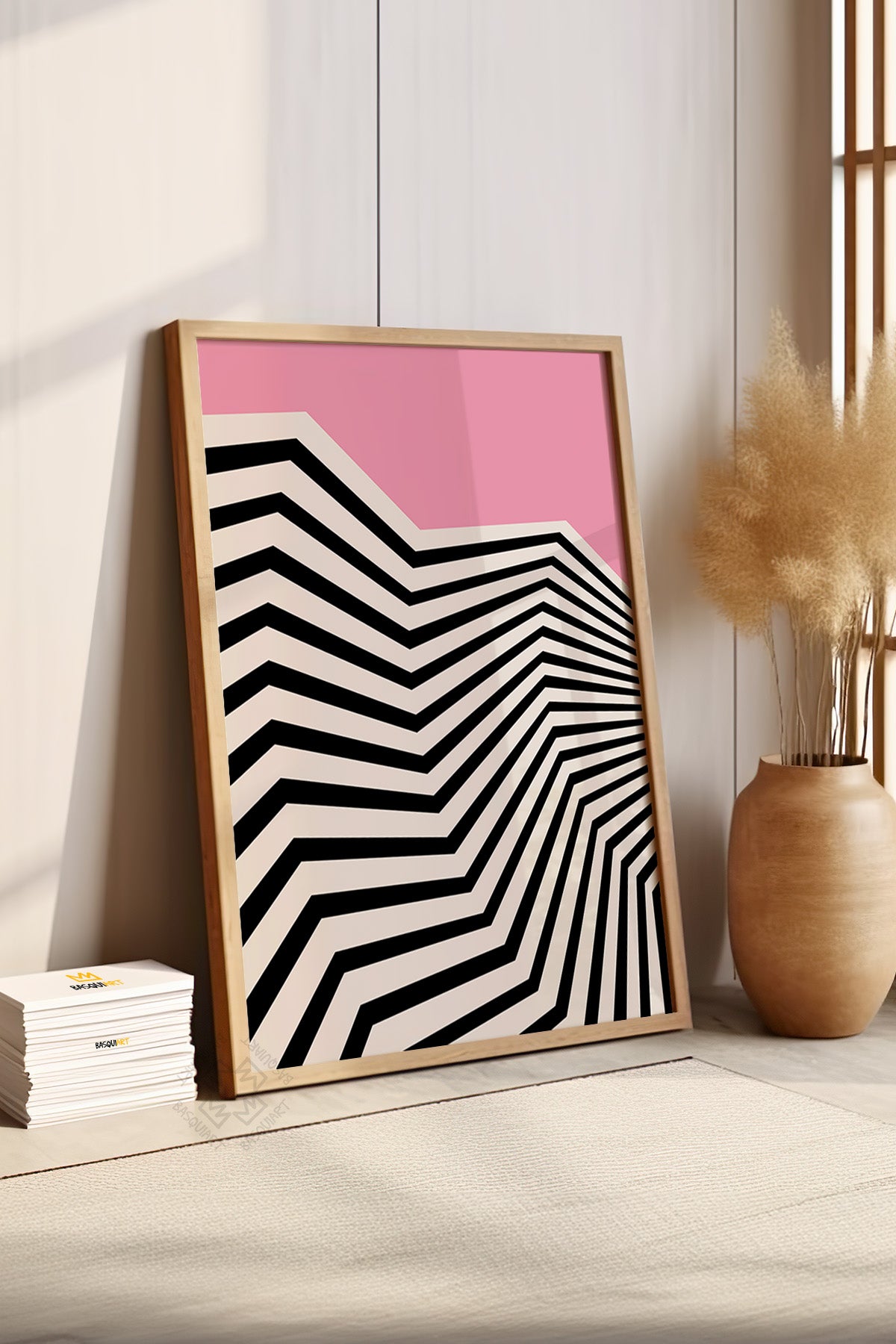 Bauhaus Serisi Ahşap Çerçeveli Poster, Tablo No:65