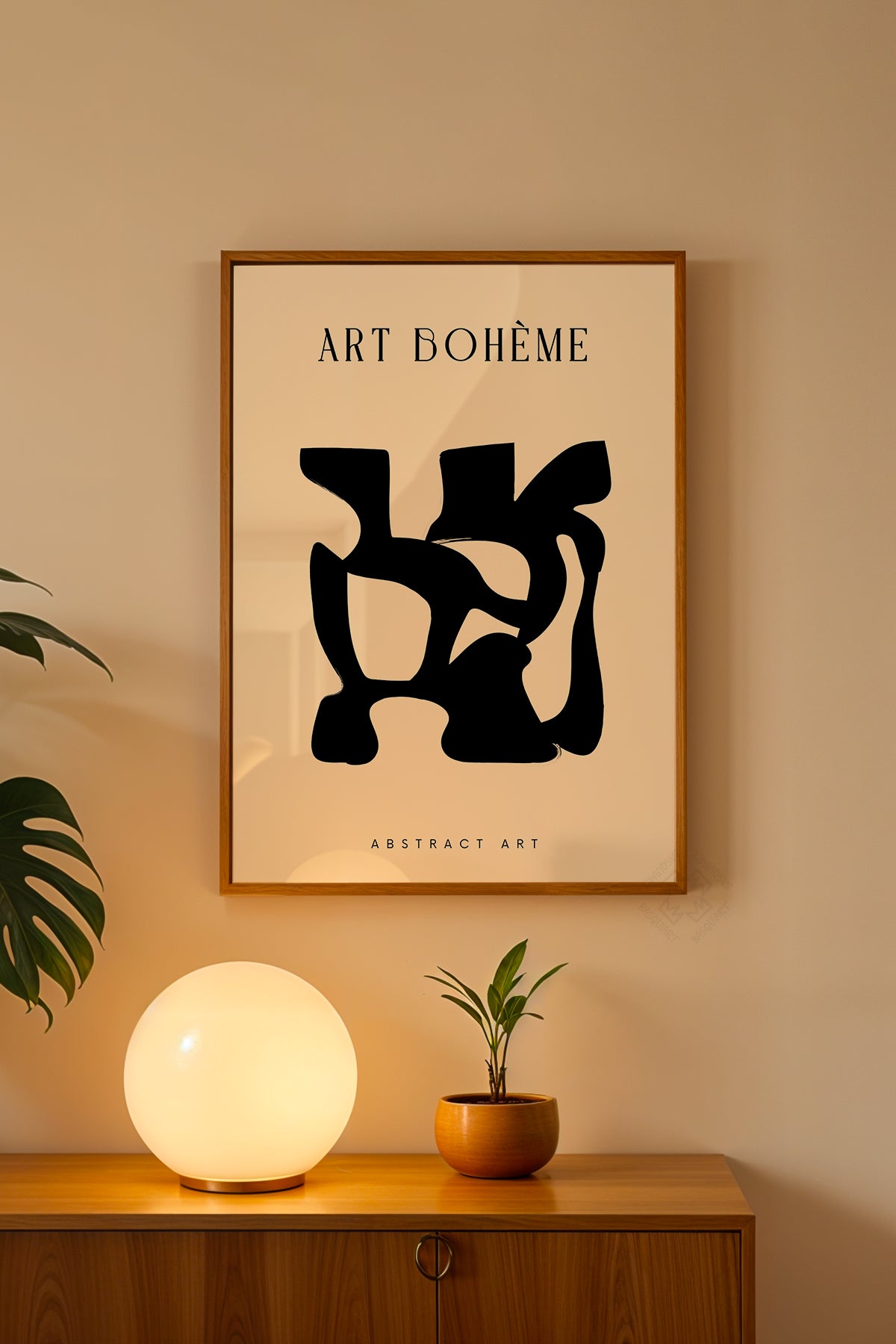 Bohemian Serisi Ahşap Çerçeveli Poster, Tablo No:137