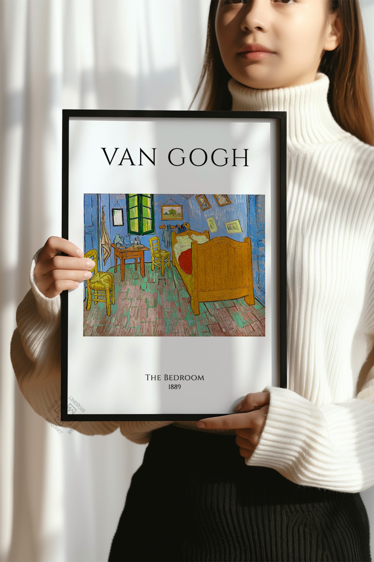 Vincent Van Gogh Serisi Siyah Çerçeveli Poster, Tablo Duvar Dekoru No:19