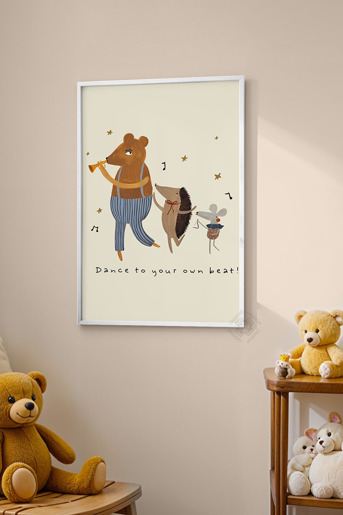 Çocuk Odası, Bebek Odası Beyaz Çerçeveli Poster, Tablo No:39