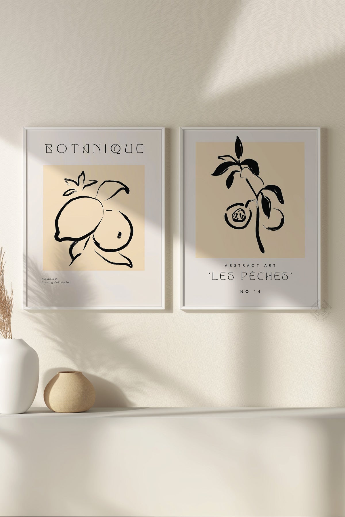 Bohemian 2'li Beyaz Çerçeveli Poster, Tablo Seti No:16