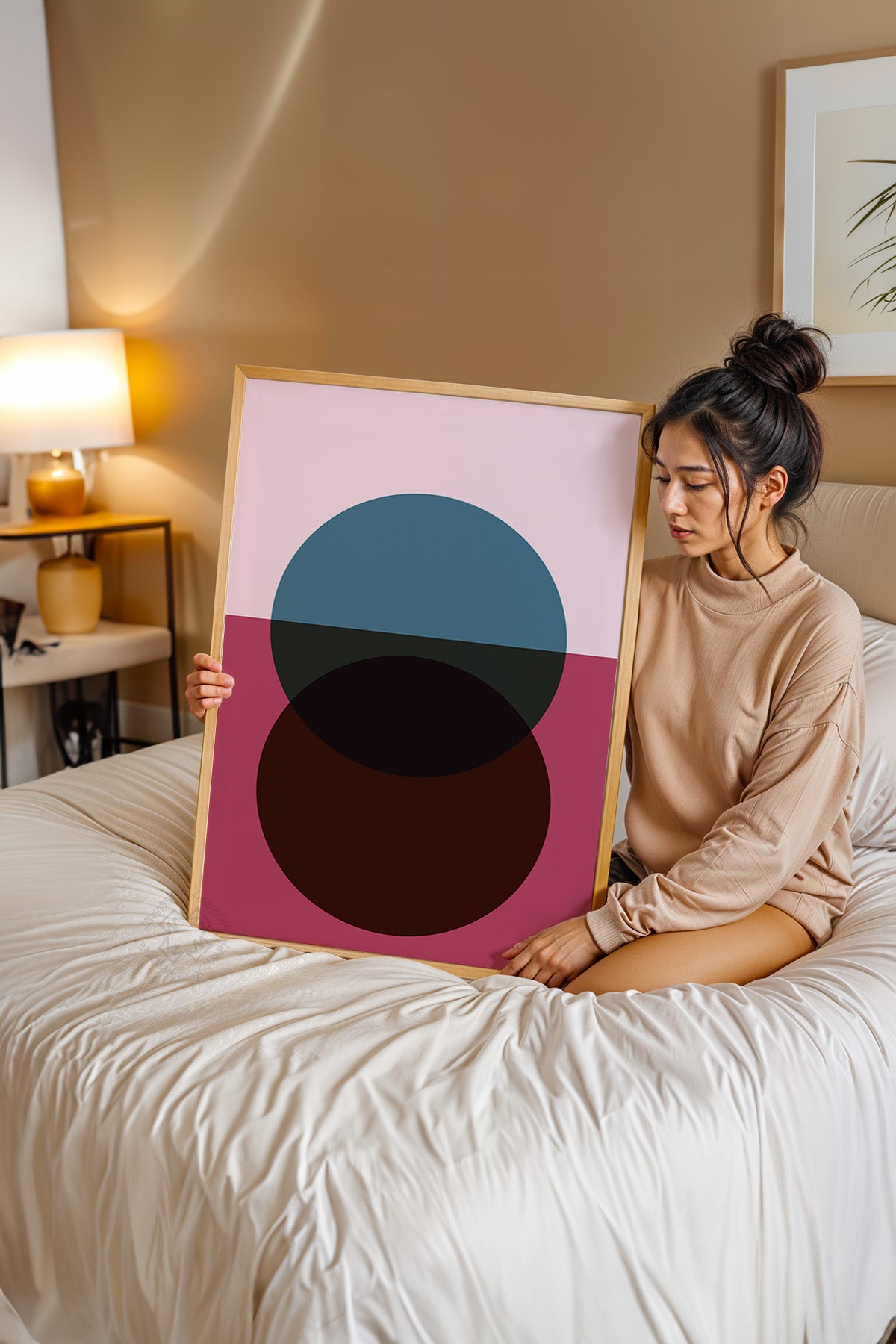 Bauhaus Serisi Ahşap Çerçeveli Poster, Tablo No:73