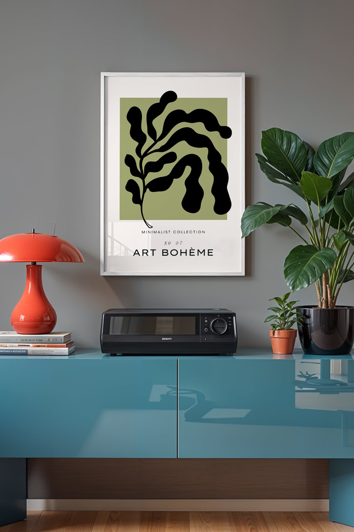 Bohemian Serisi Beyaz Çerçeveli Poster, Tablo No:61