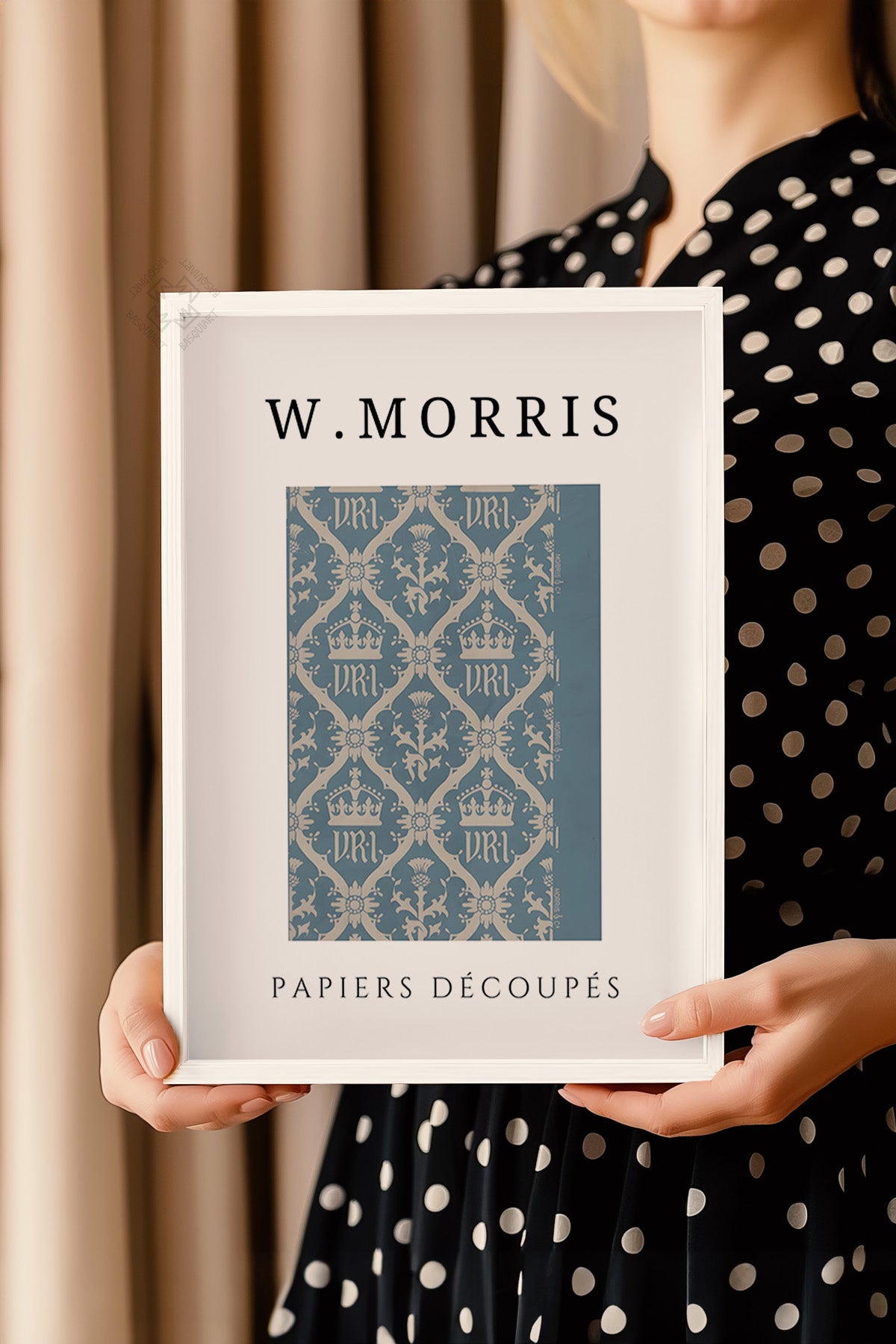 William Morris Serisi Beyaz Çerçeveli Poster, Tablo Duvar Dekoru No:21