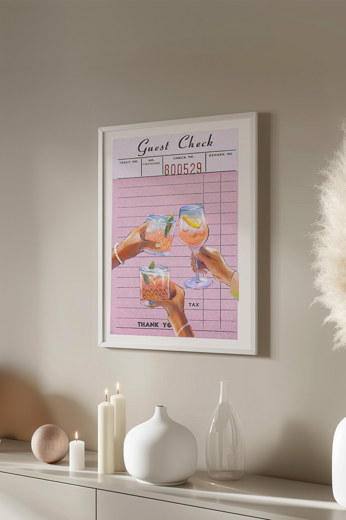 Lucky You Serisi Beyaz Çerçeveli Poster, Tablo Duvar Dekoru No:51