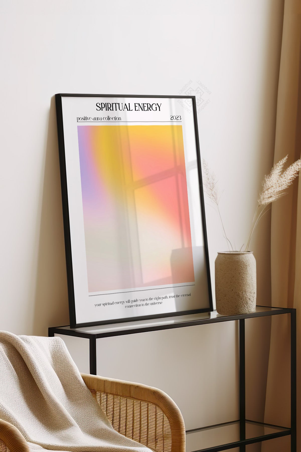 Aura Serisi Siyah Çerçeveli Poster, Tablo No:54