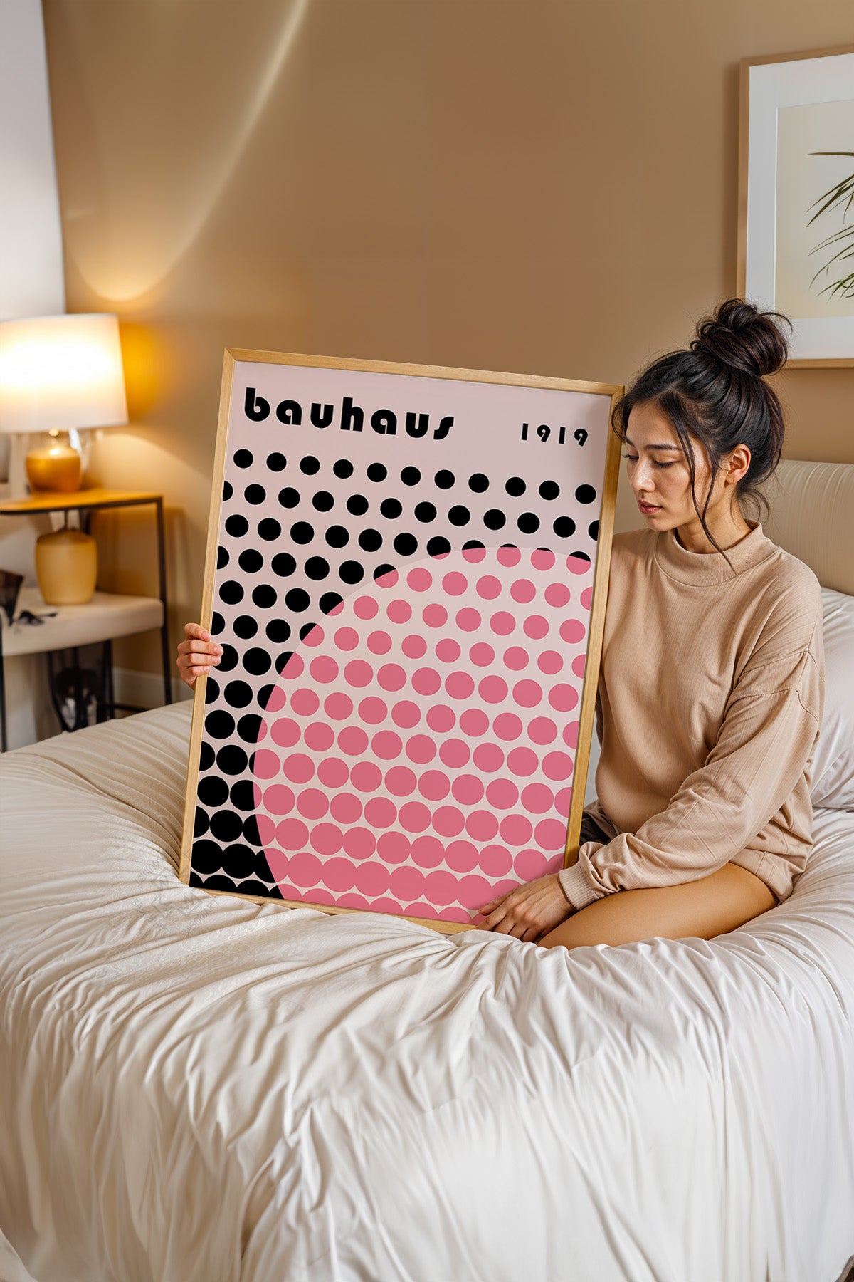 Bauhaus Serisi Ahşap Çerçeveli Poster, Tablo No:72