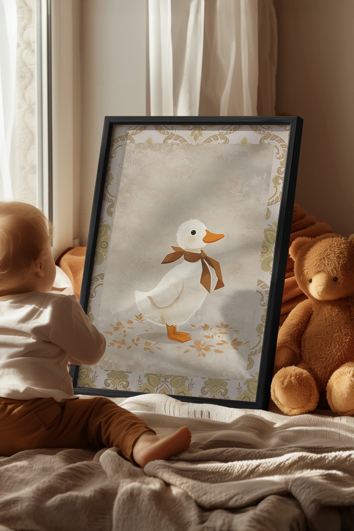 Çocuk Odası, Bebek Odası Siyah Çerçeveli Poster, Tablo No:62
