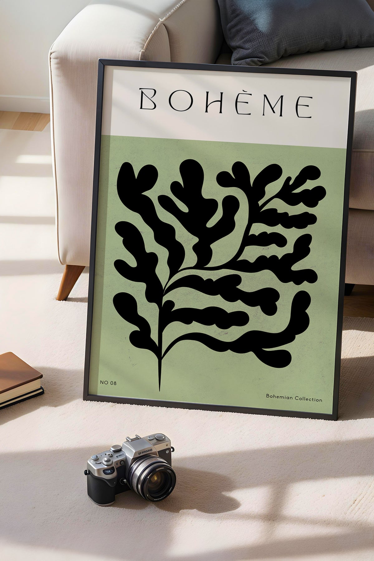 Bohemian Serisi Siyah Çerçeveli Poster, Tablo No:56