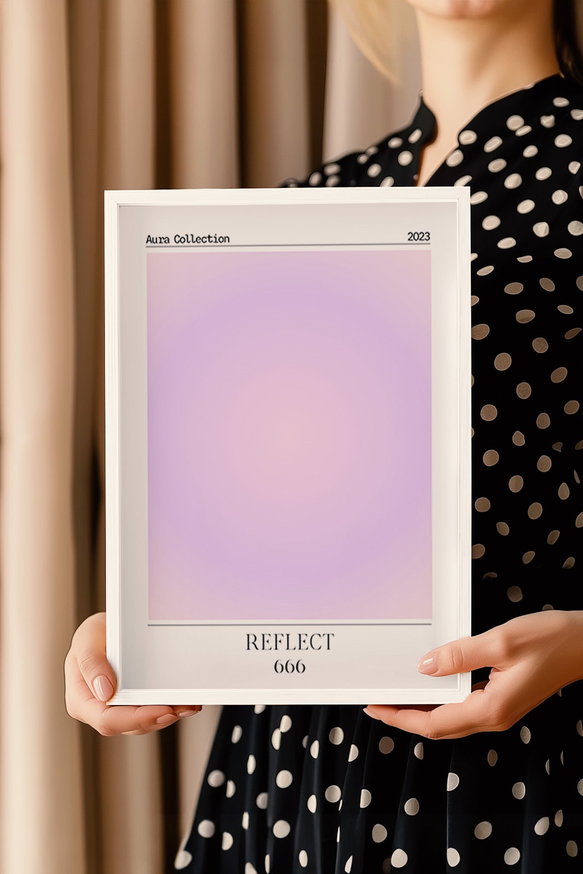 Aura Serisi Beyaz Çerçeveli Poster, Tablo No:190
