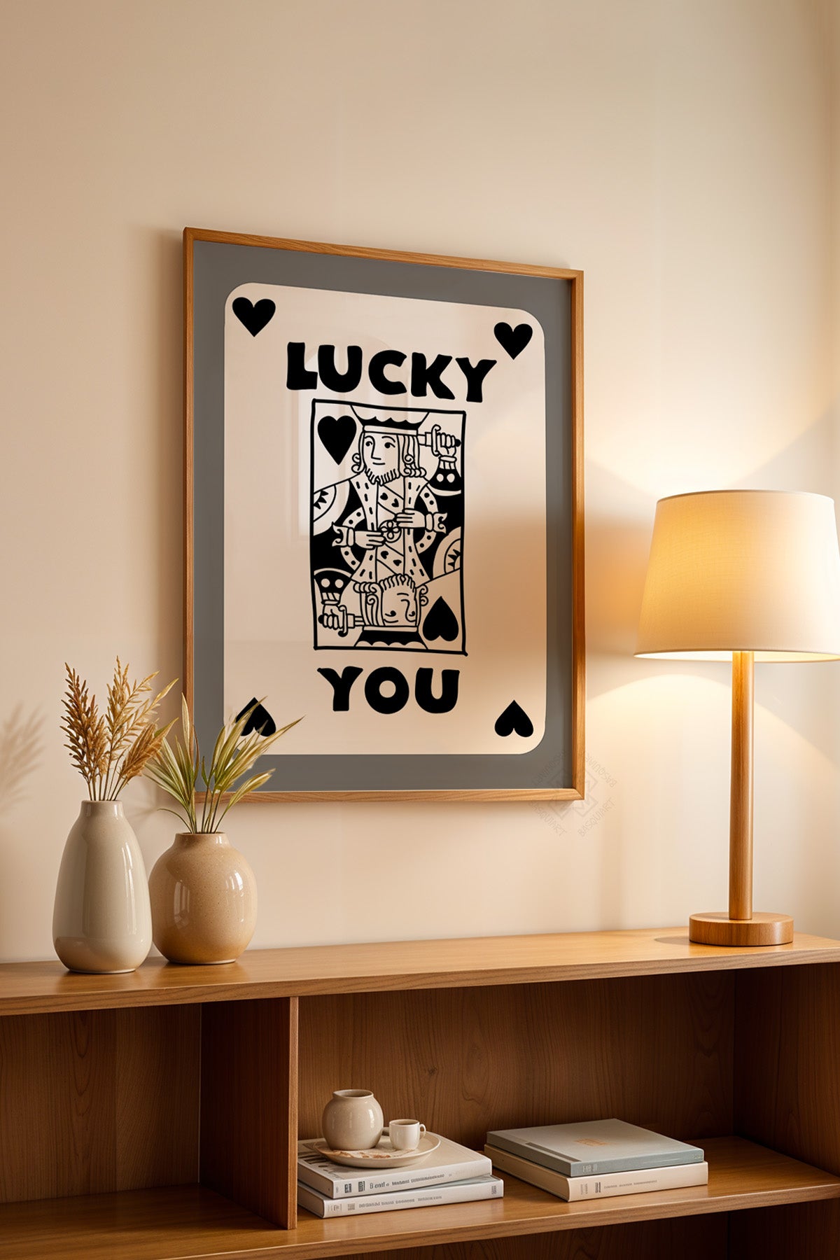 Lucky You Serisi Ahşap Çerçeveli Poster, Tablo Duvar Dekoru No:105