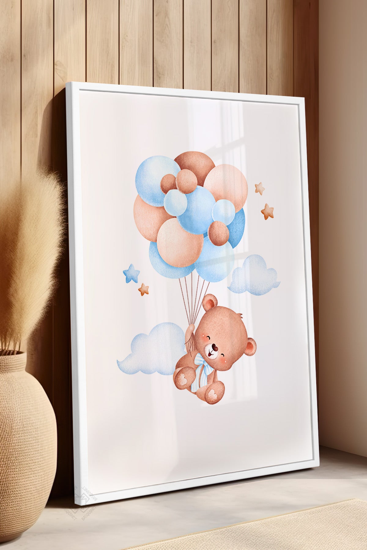 Çocuk Odası, Bebek Odası Beyaz Çerçeveli Poster, Tablo No:3