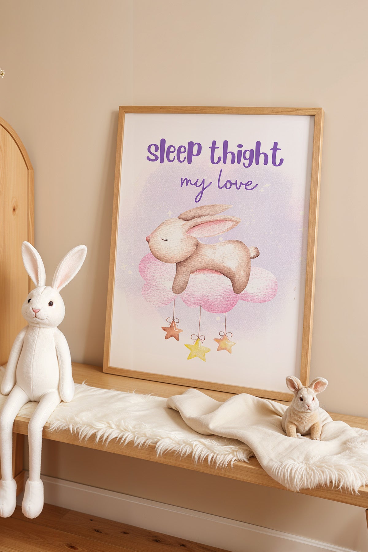 Çocuk Odası, Bebek Odası Ahşap Çerçeveli Poster, Tablo No:28