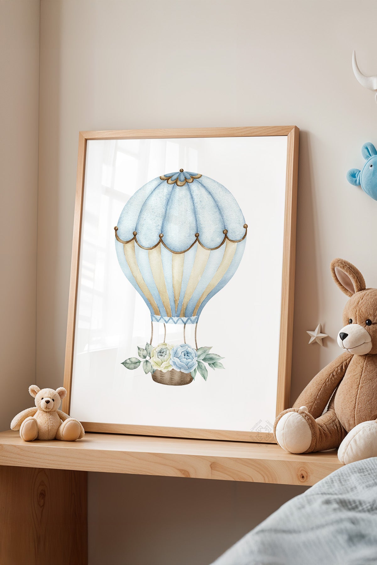 Çocuk Odası, Bebek Odası Ahşap Çerçeveli Poster, Tablo No:6