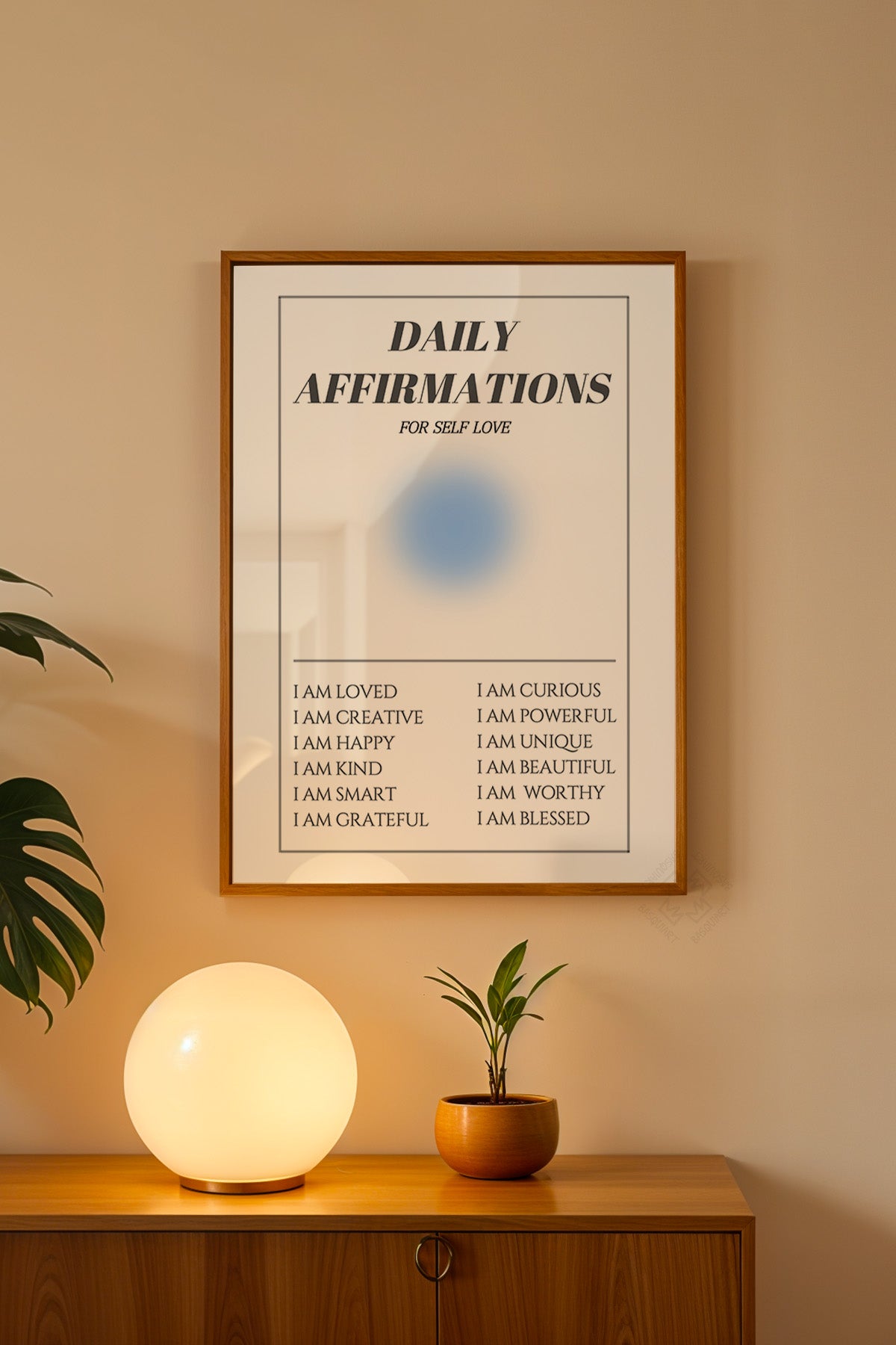 Aura Serisi Ahşap Çerçeveli Poster, Tablo No:120