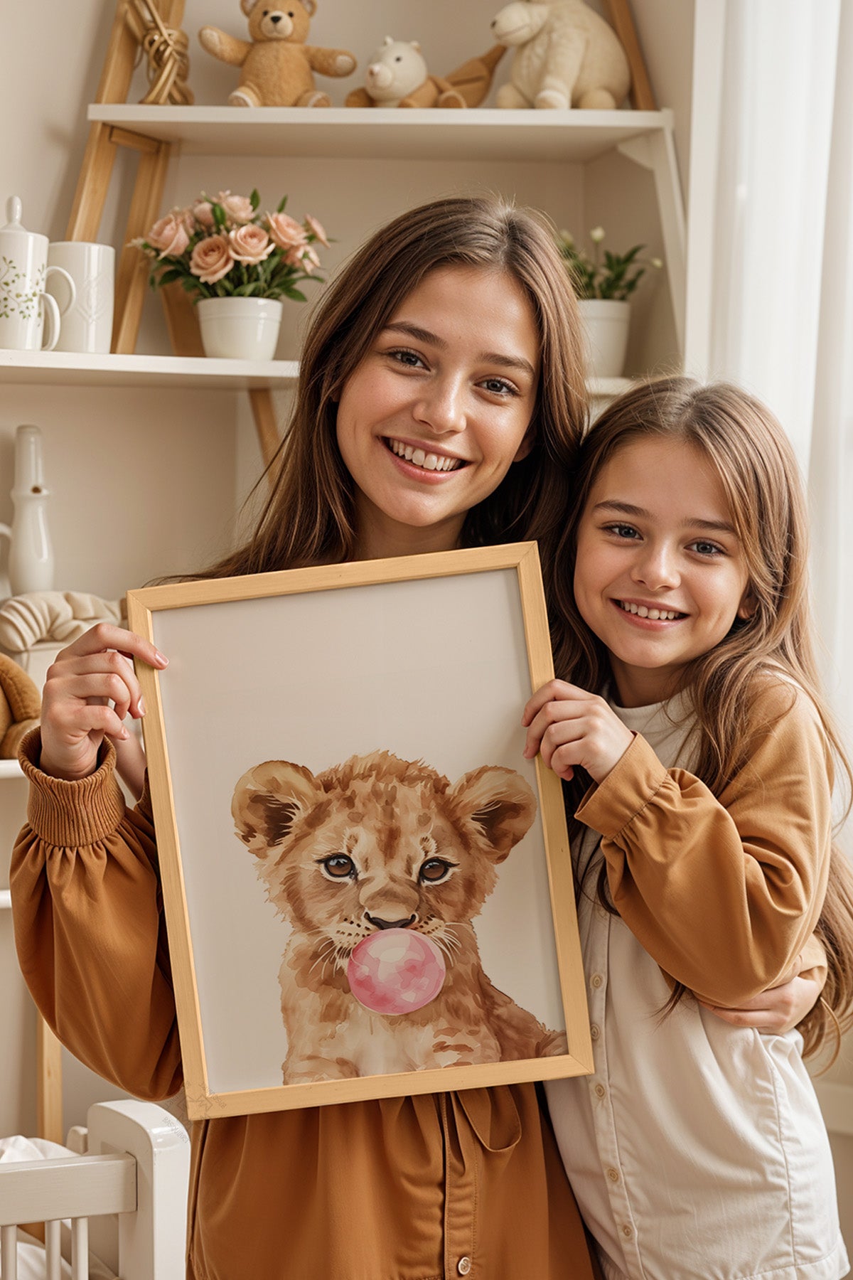 Çocuk Odası, Bebek Odası Ahşap Çerçeveli Poster, Tablo No:99