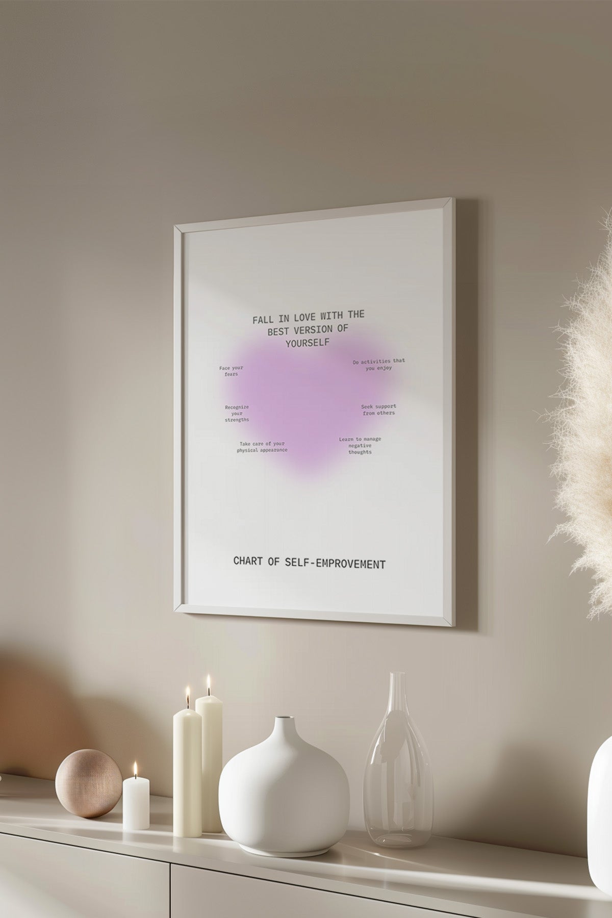 Aura Serisi Beyaz Çerçeveli Poster, Tablo No:113